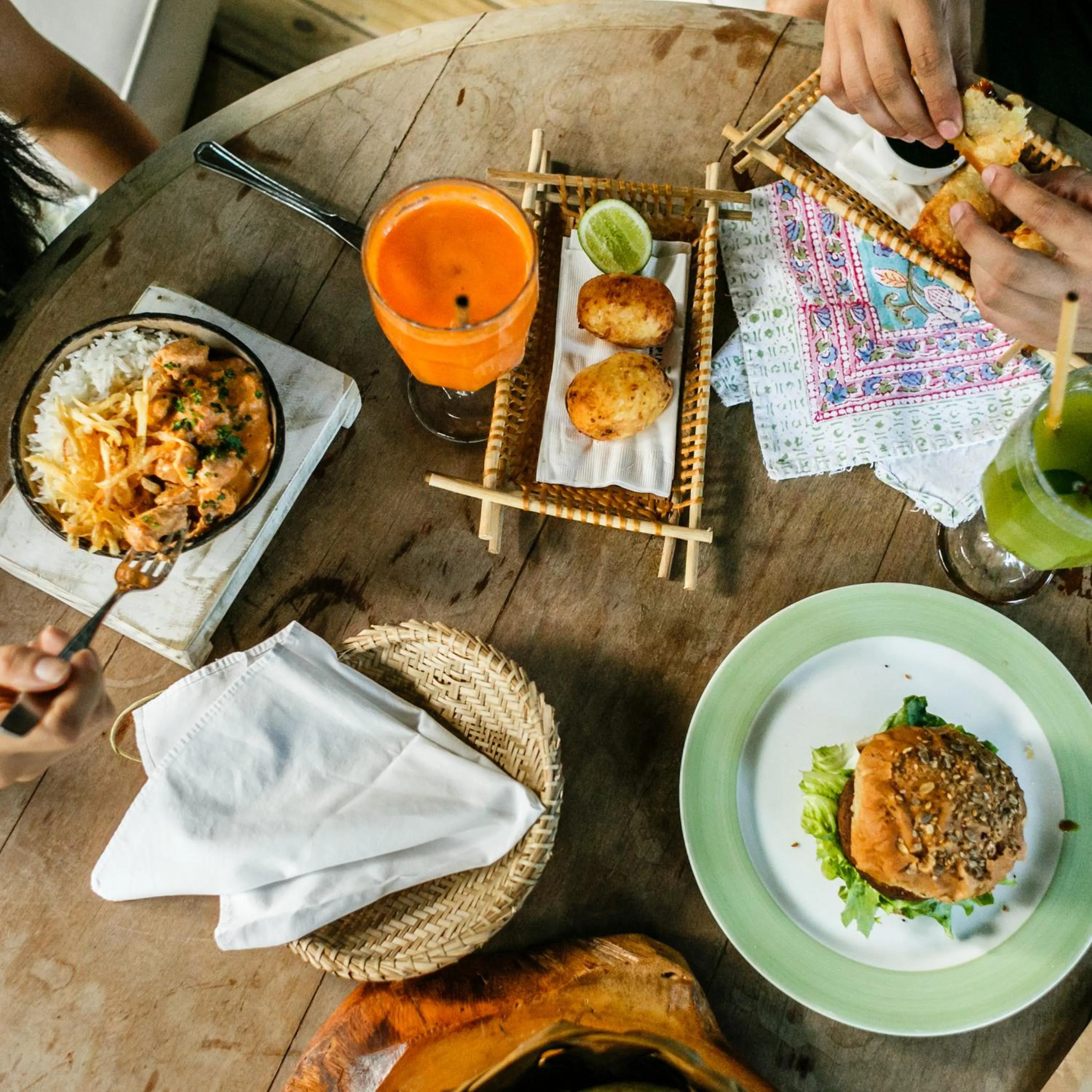 Food and drinks in Pousada Capim Santo