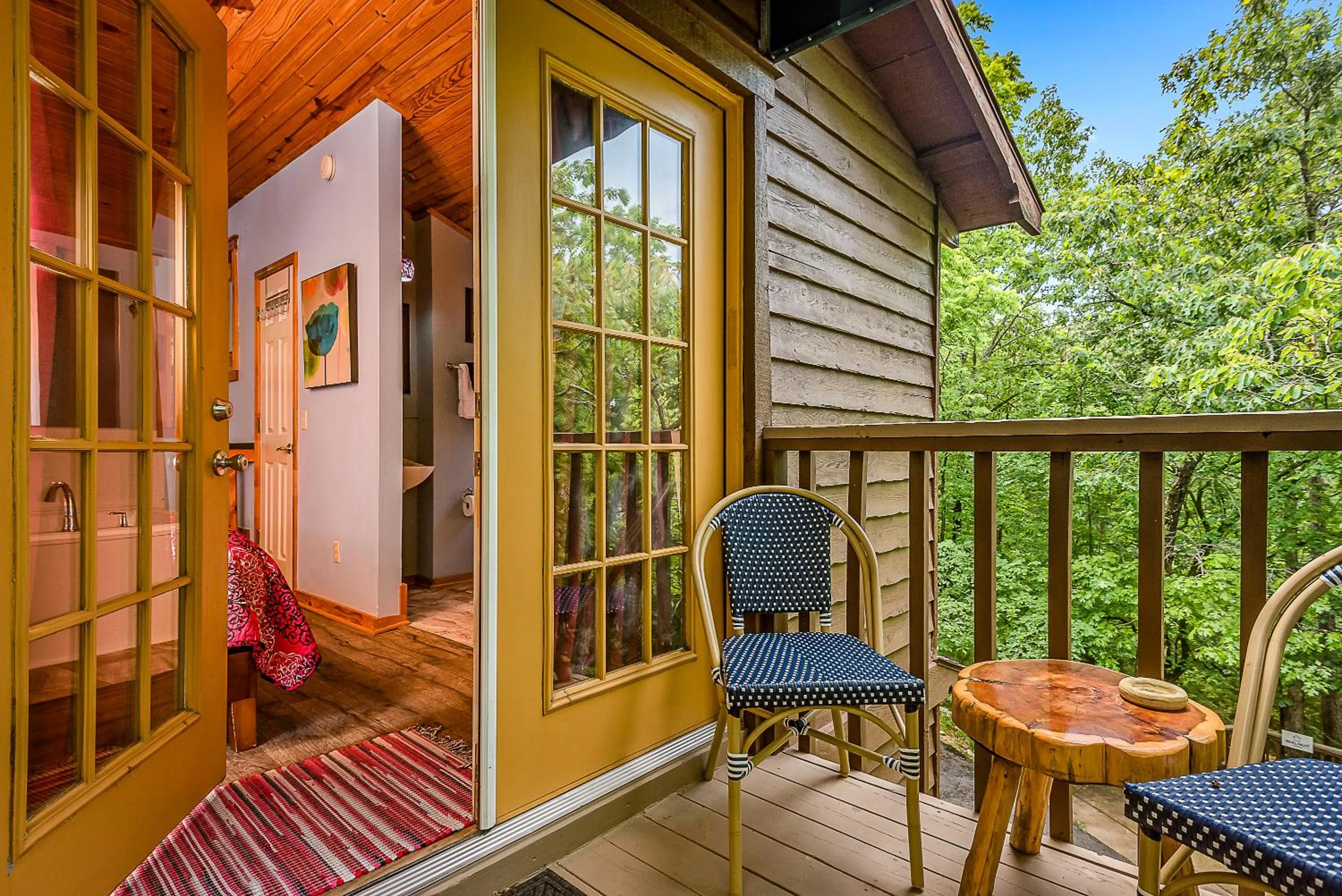 Patio in The Woods Cabins