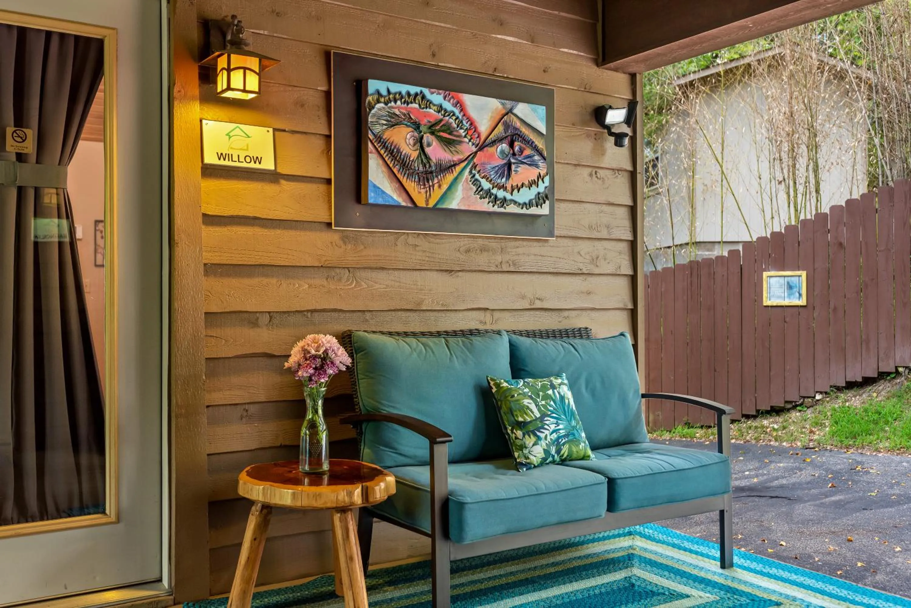 Patio in The Woods Cabins