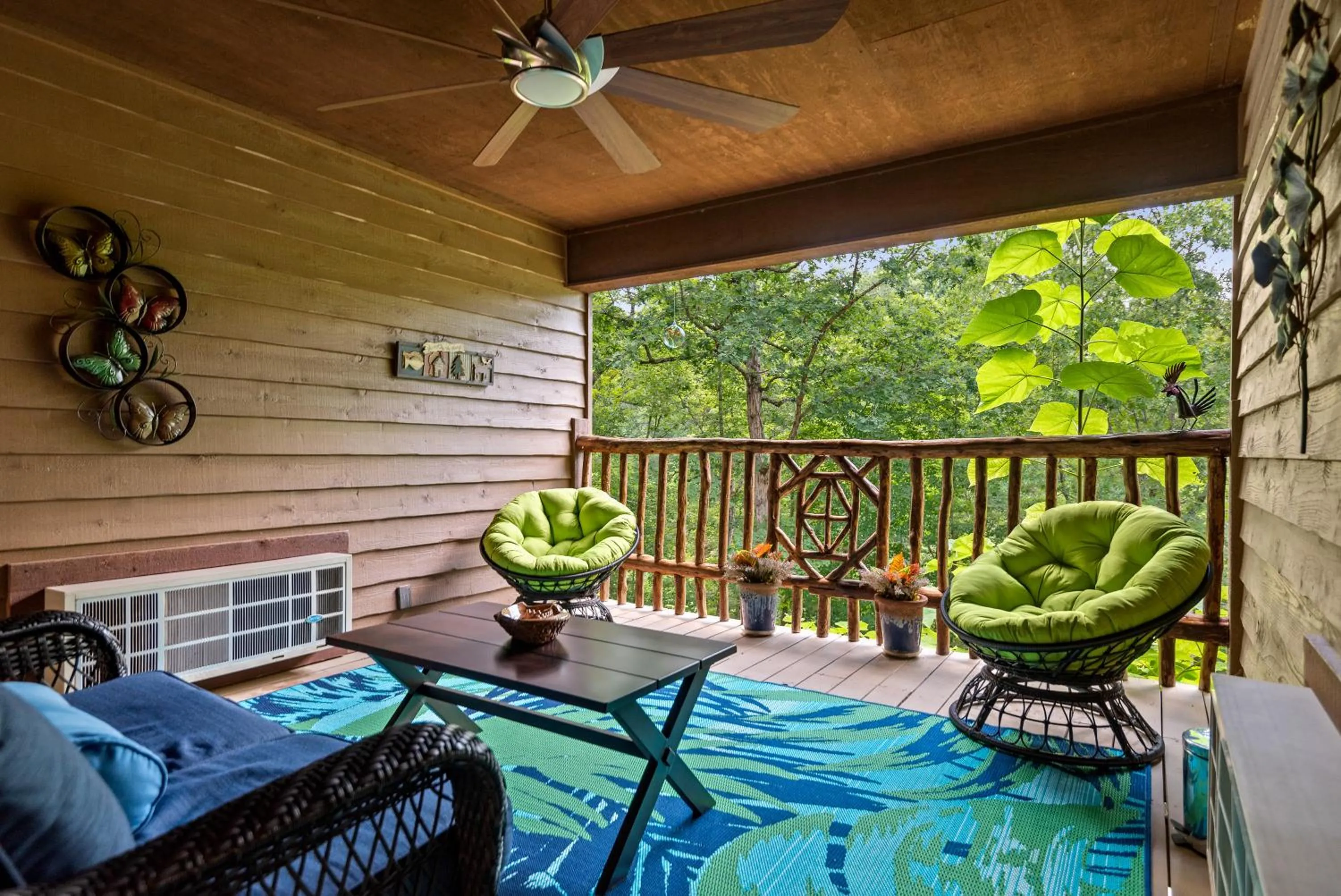 Patio in The Woods Cabins