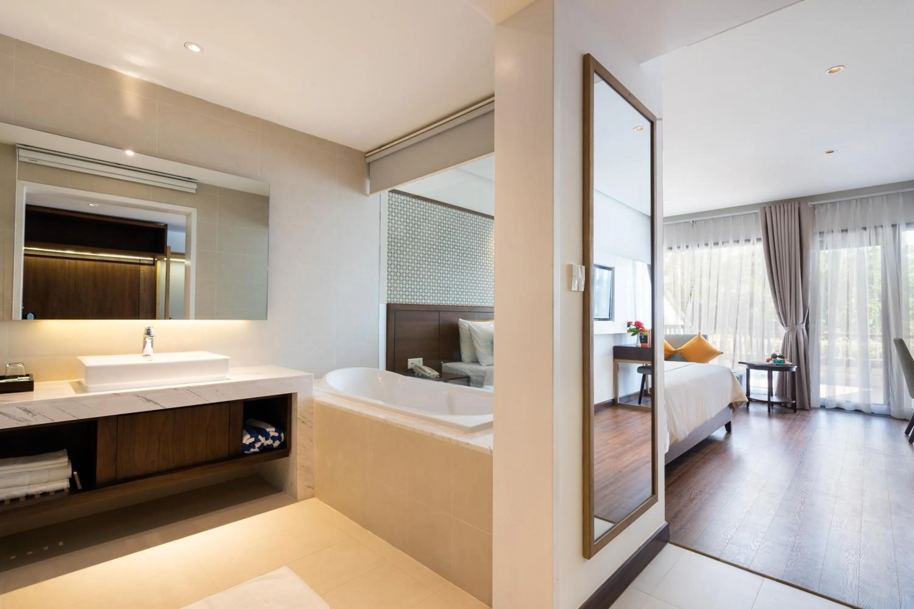 Photo of the whole room, Bed in Hoang Ngoc Beach Resort