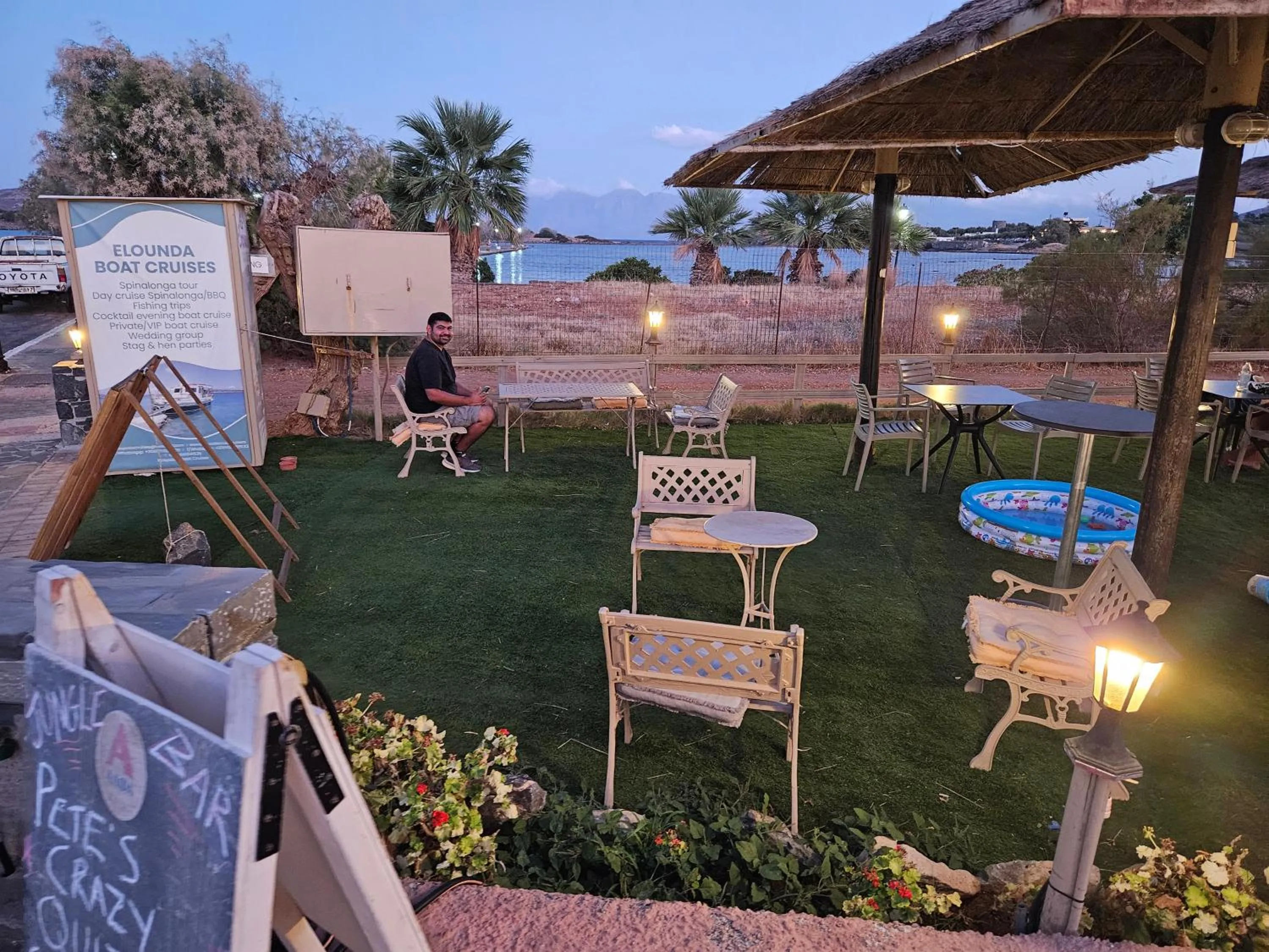 Garden view in Elounda Sunrise Apartments