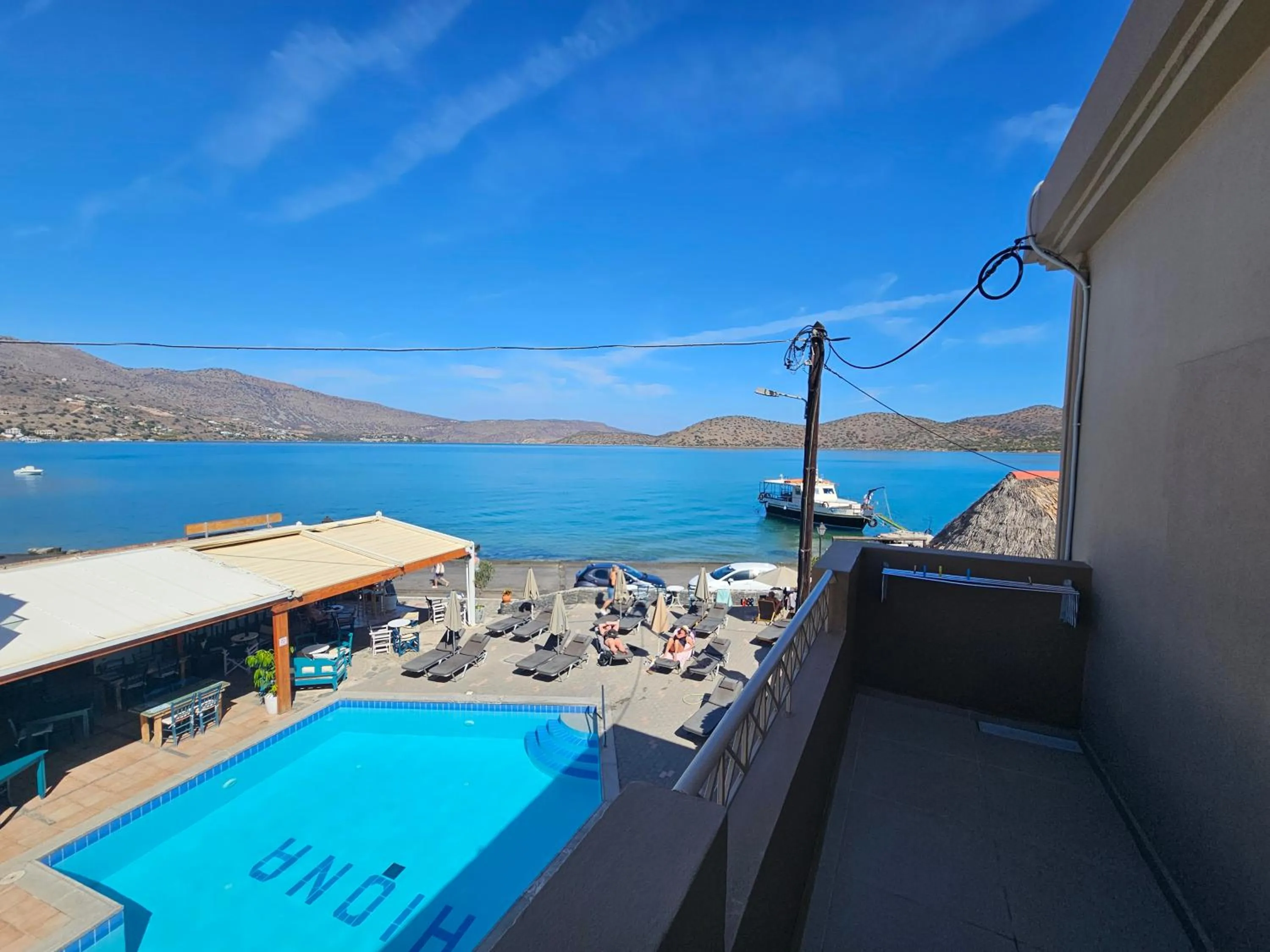 Sea view in Elounda Sunrise Apartments