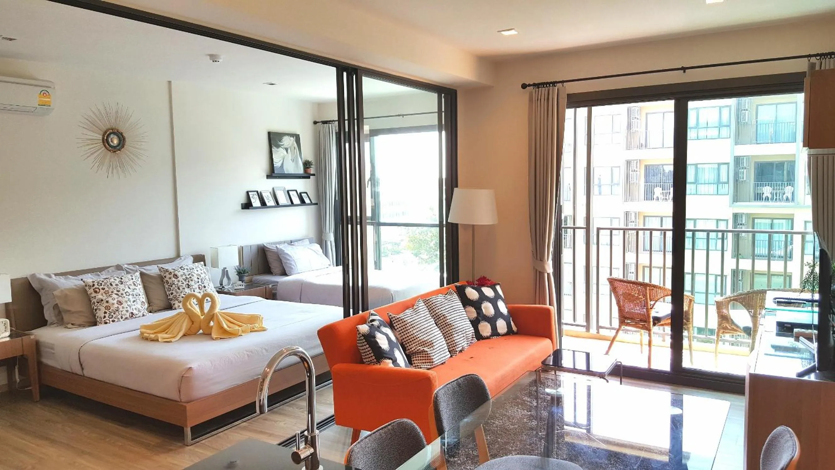 Balcony/Terrace, Bed in Rain Cha-am by Obbset