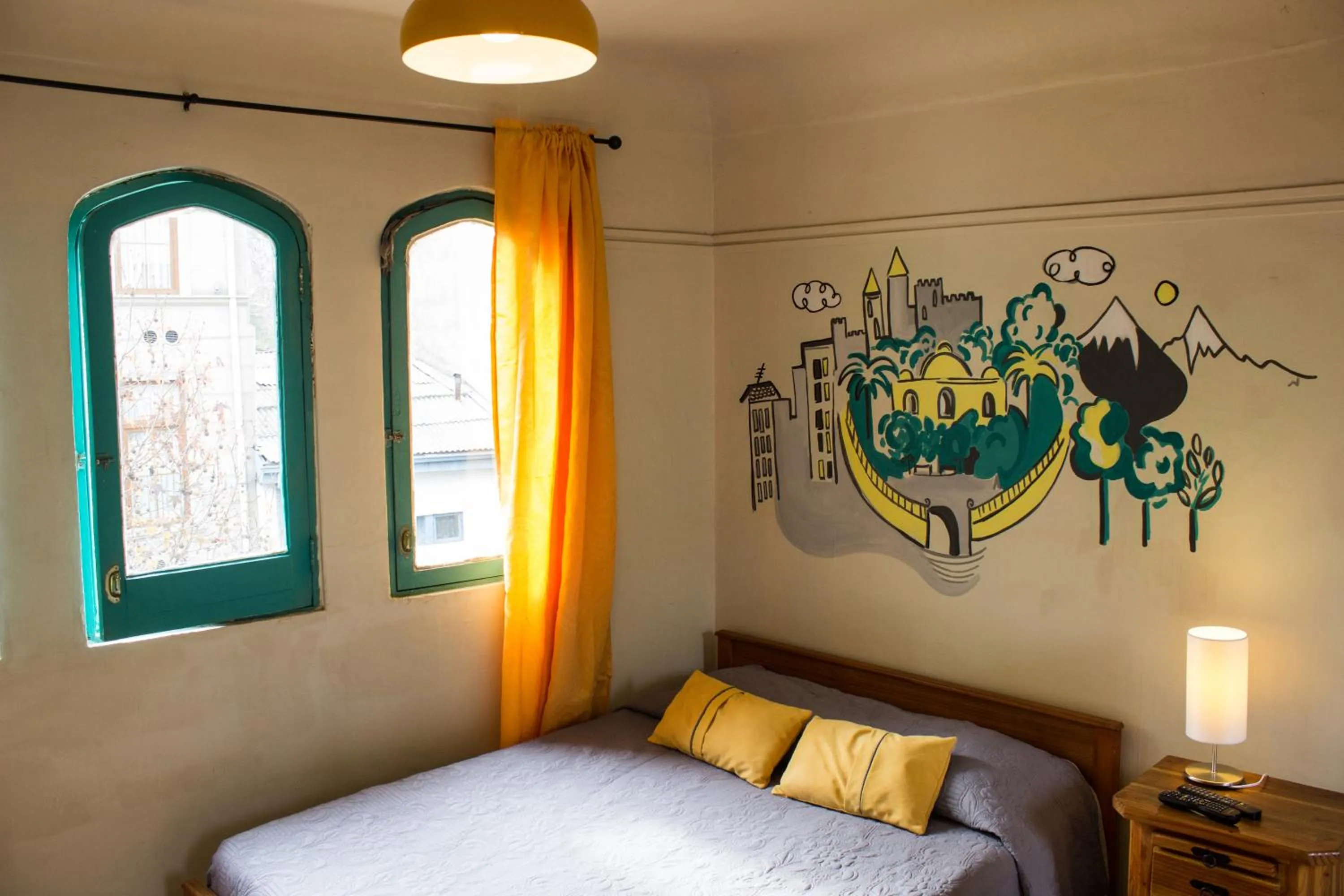 Decorative detail, Bed in Hostal Forestal