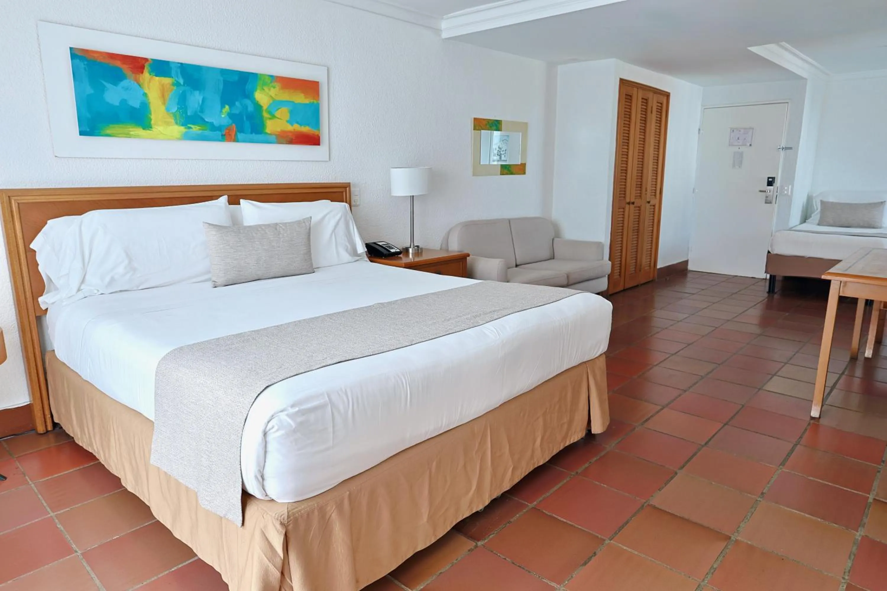 Bed in Hotel Almirante Cartagena Colombia