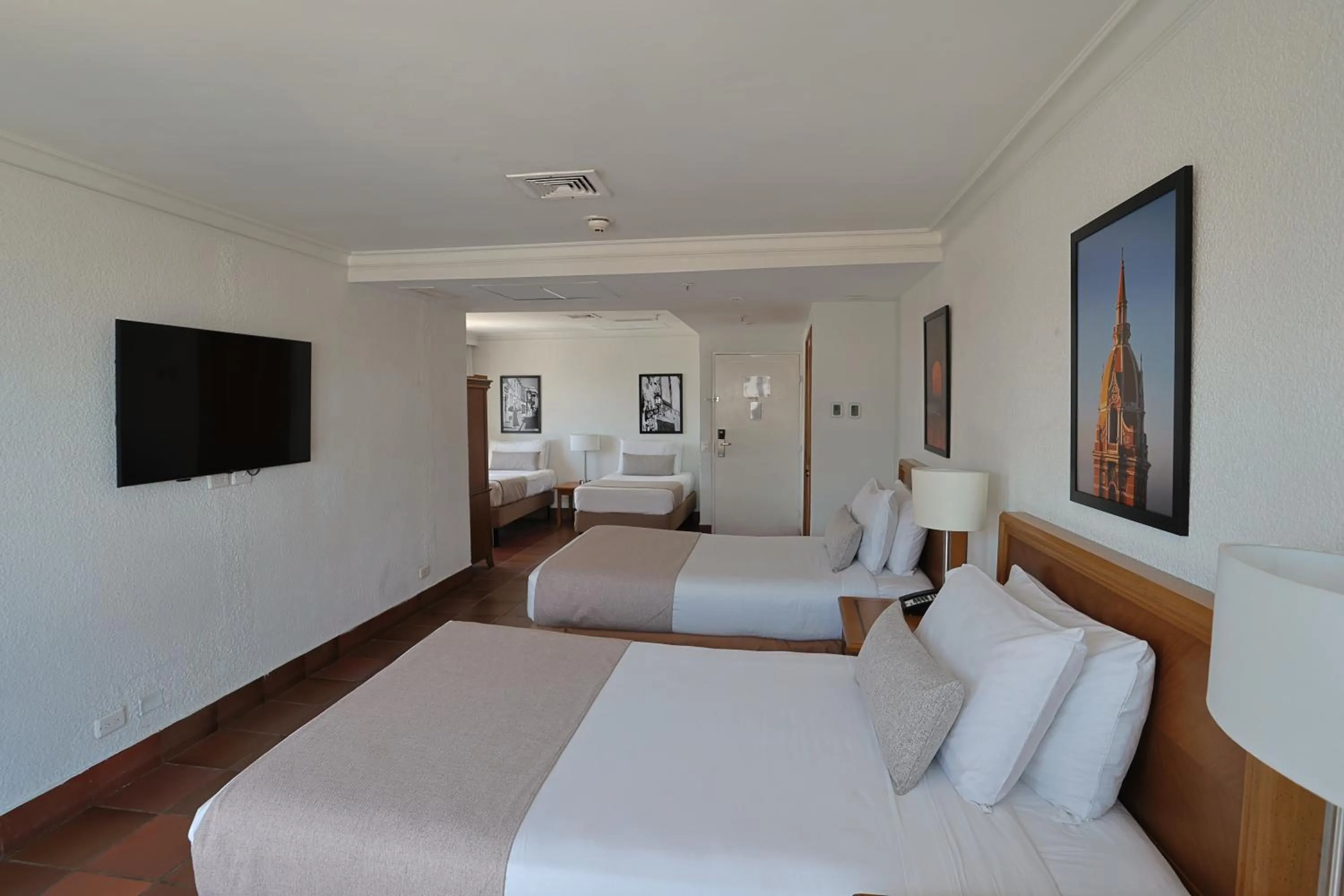 Bed in Hotel Almirante Cartagena Colombia