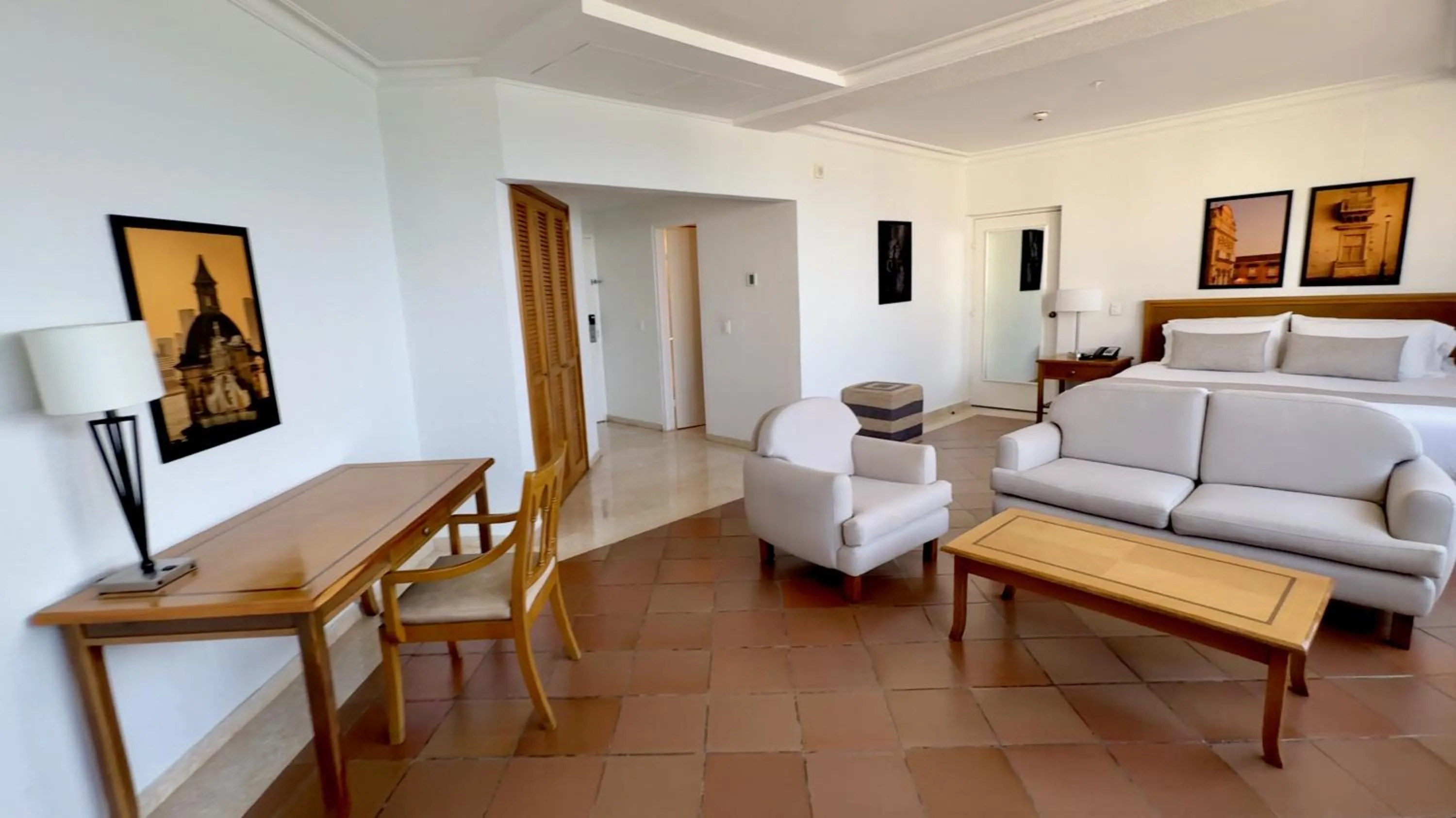 Bed in Hotel Almirante Cartagena Colombia