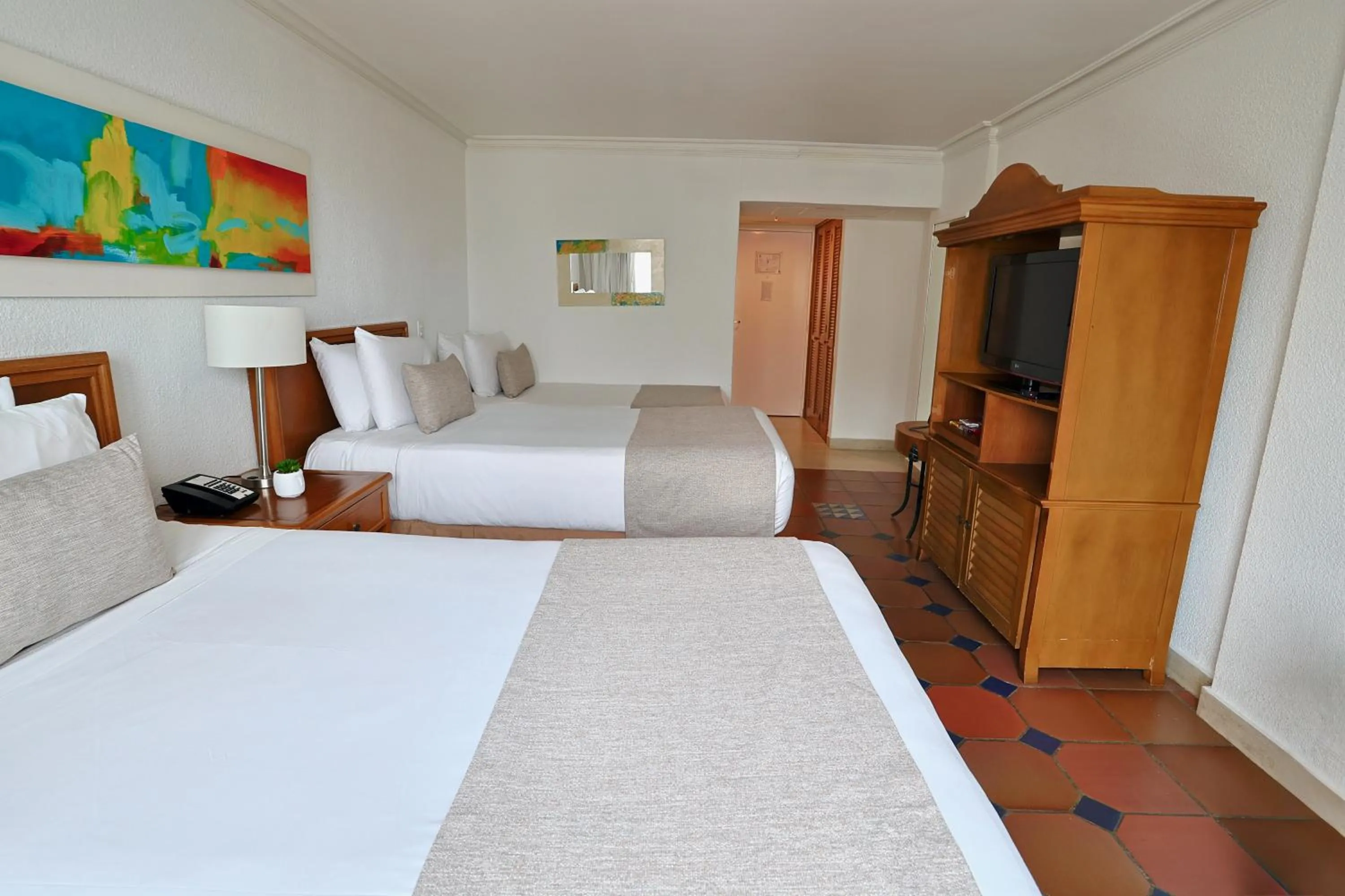 Bed in Hotel Almirante Cartagena Colombia