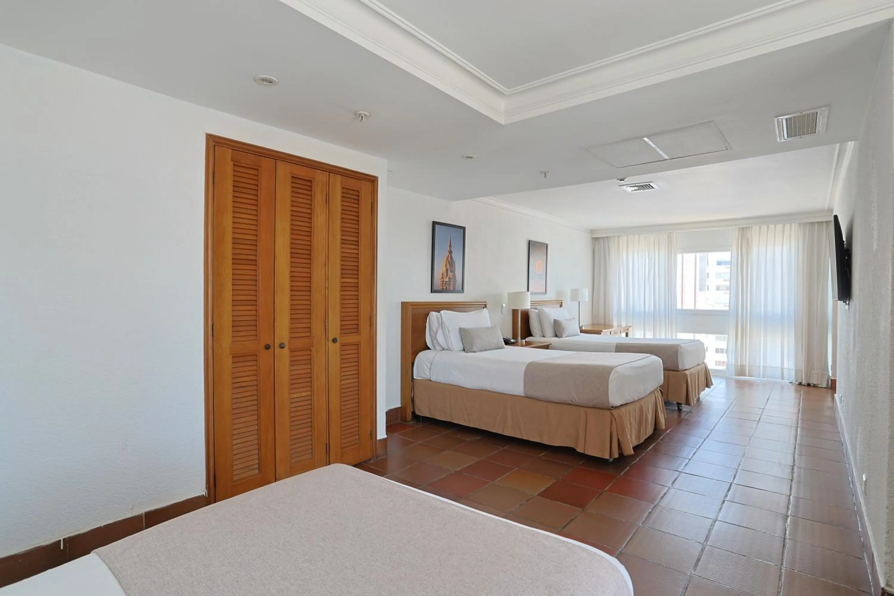 Bed in Hotel Almirante Cartagena Colombia