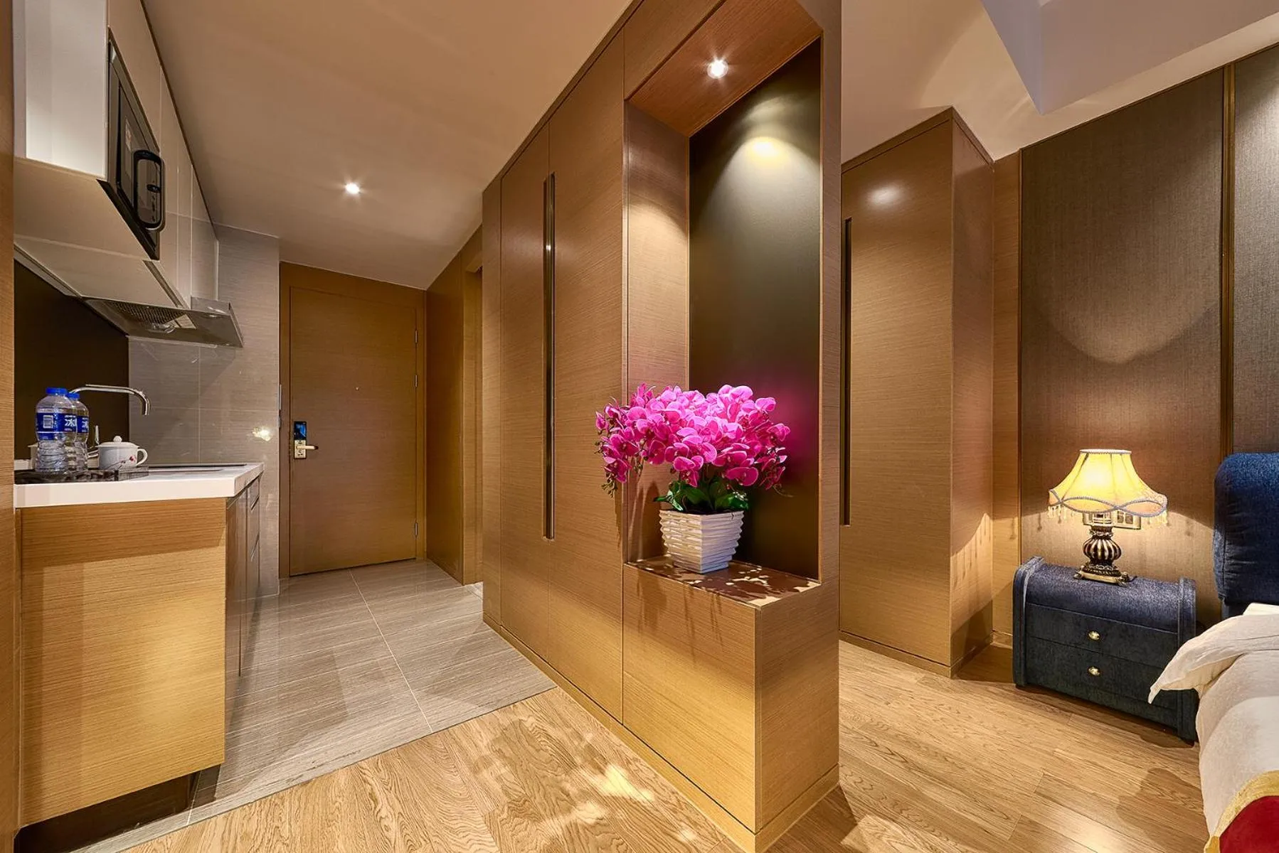 Decorative detail, Bed in Heefun International Apartment