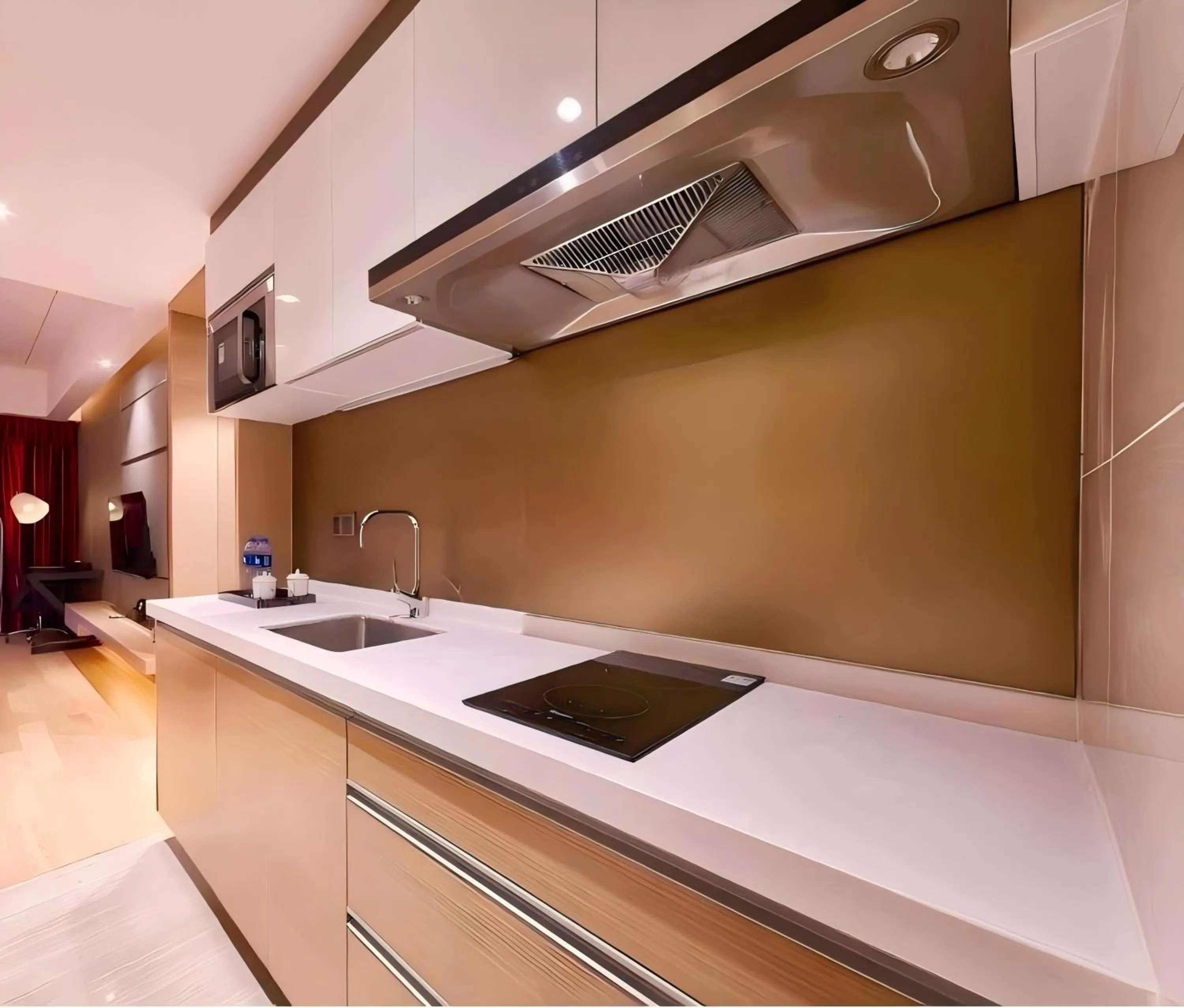 Kitchen or kitchenette in Heefun International Apartment