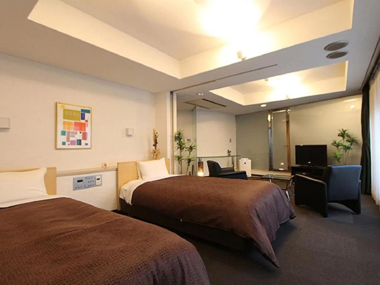 Photo of the whole room, Bed in HOTEL LiVEMAX BUDGET Korakuen