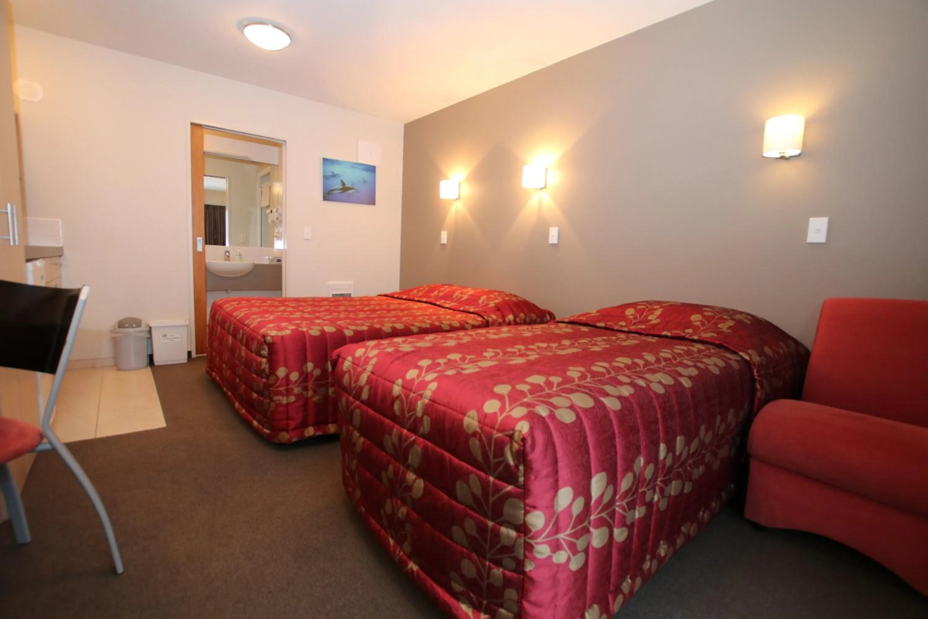 Bed in Bella Vista Motel Kaikoura