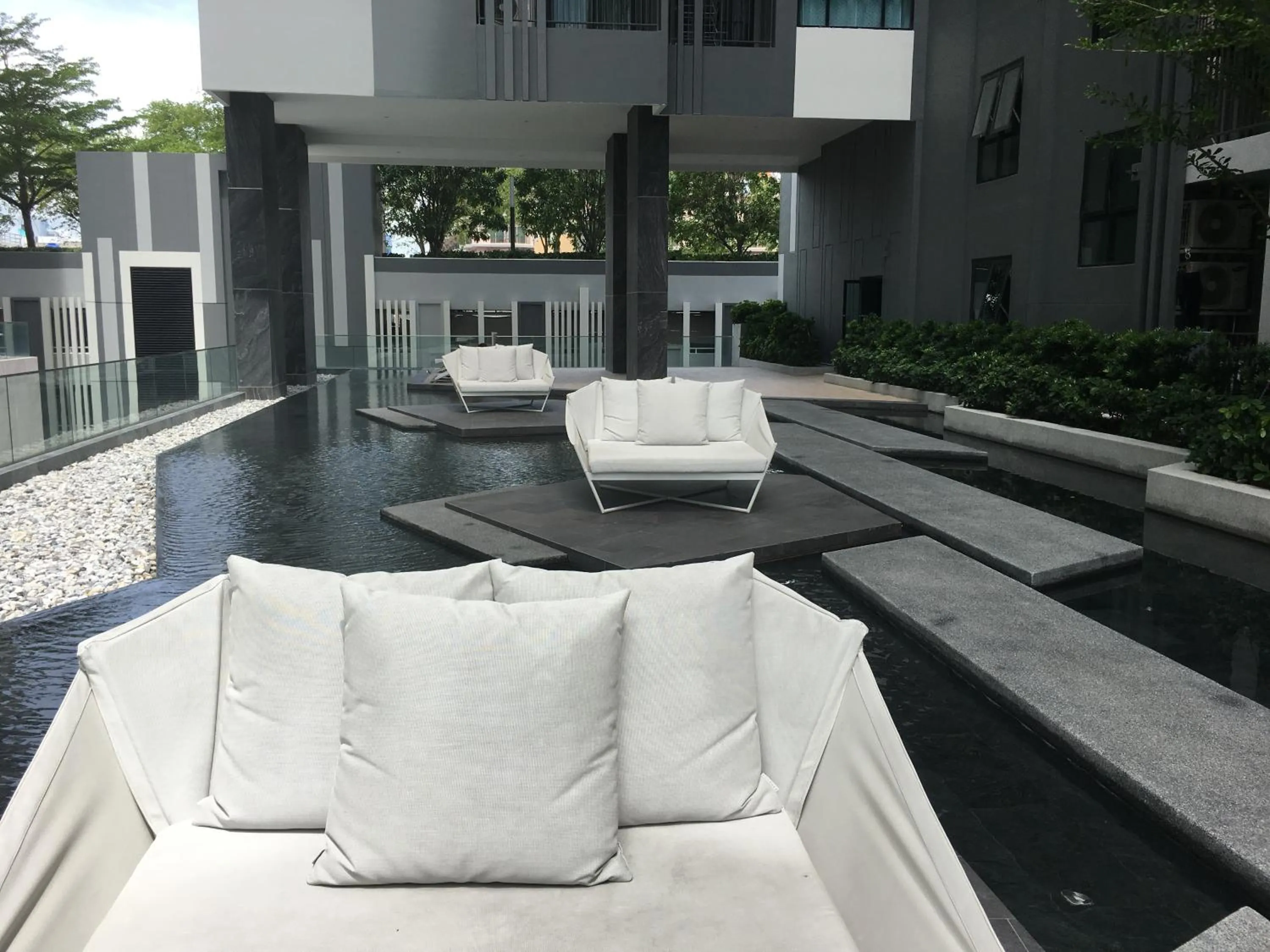 Garden view in LLX Apartments at The Base condo