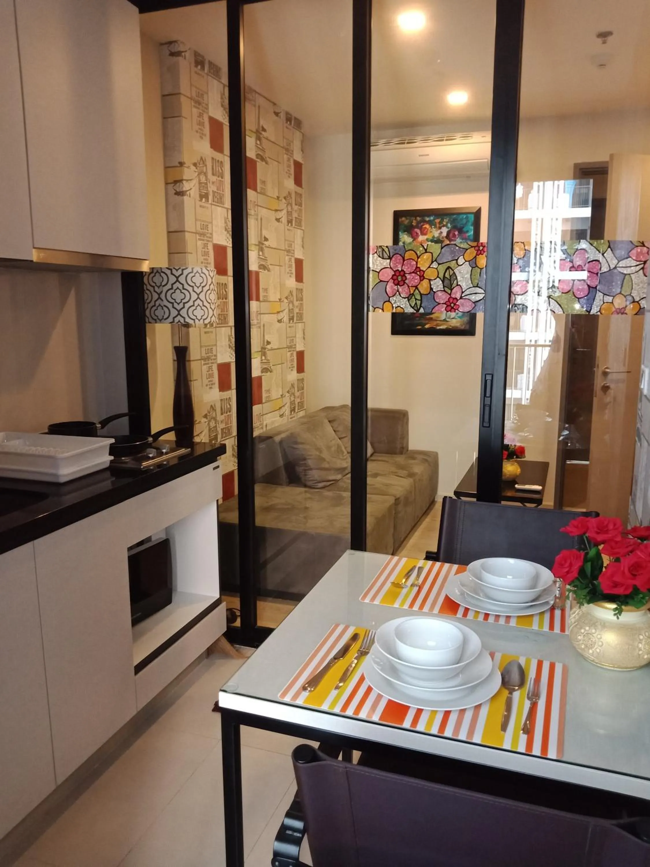 Kitchen or kitchenette in LLX Apartments at The Base condo