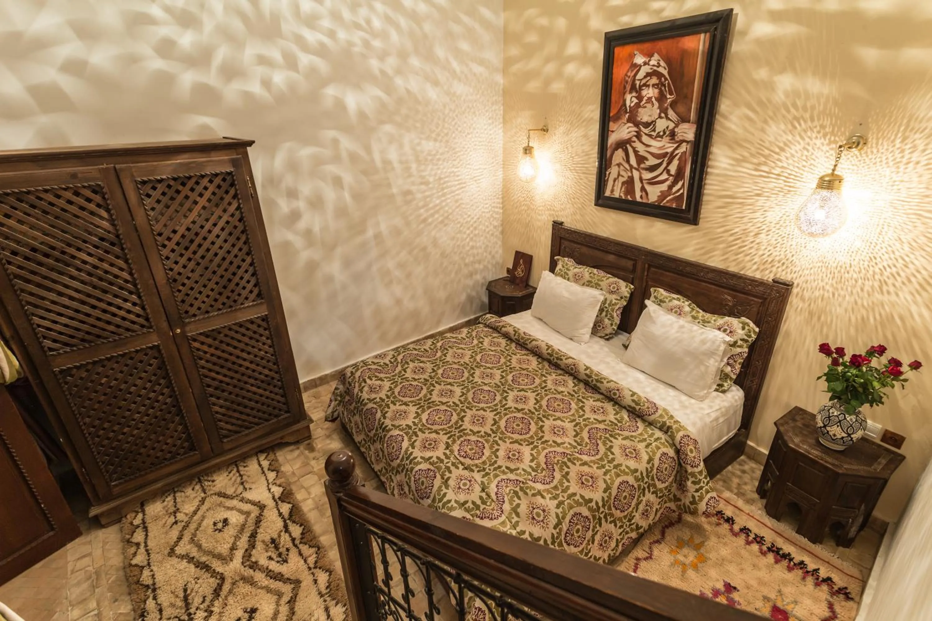 Bed in Riad Nasreen