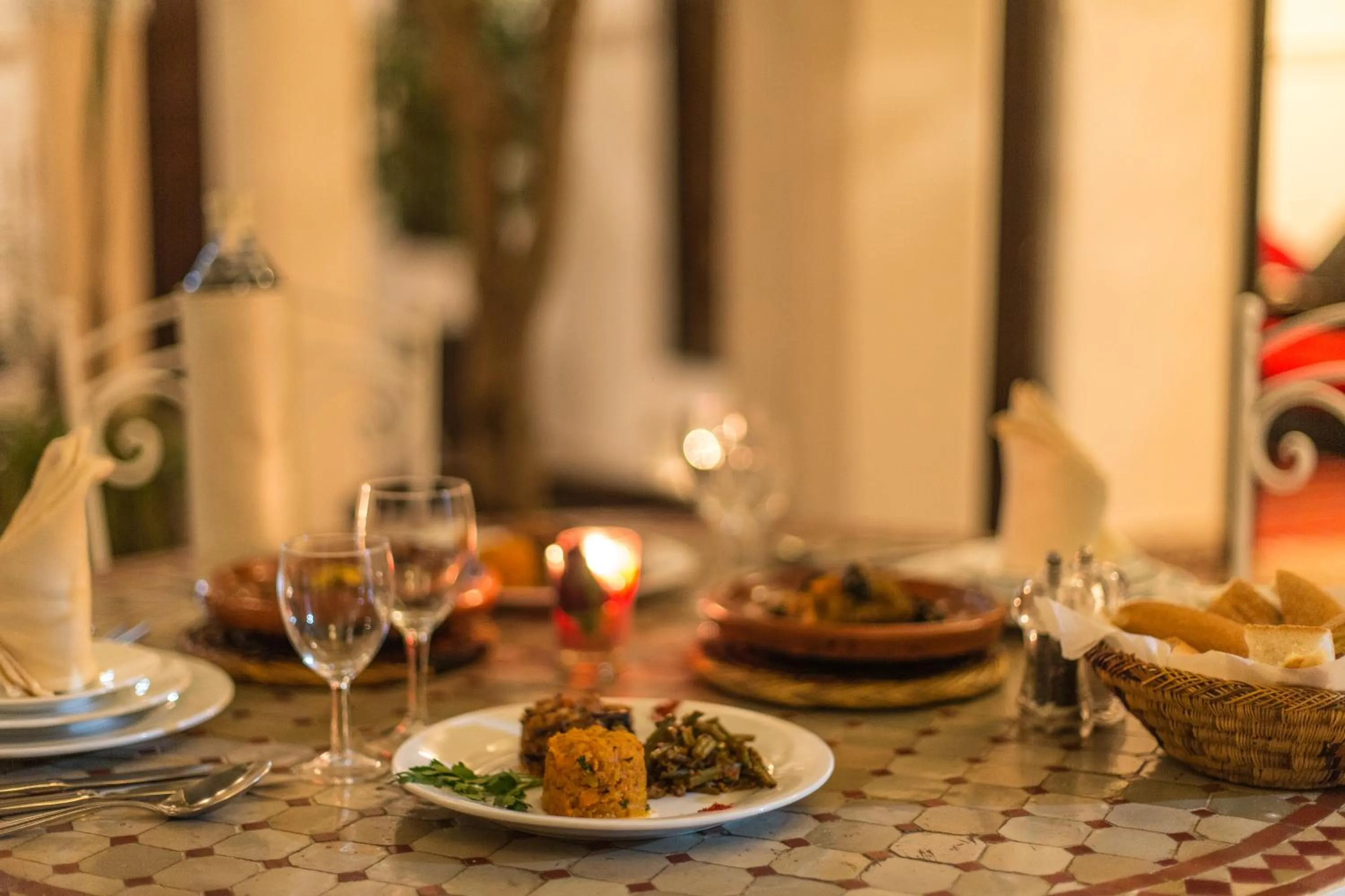 Food and drinks in Riad Nasreen