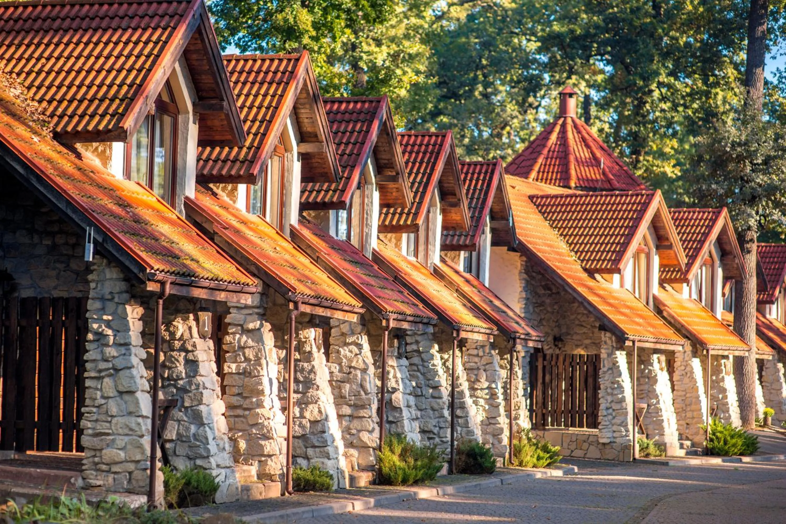 Garden in Drevny Grad Park-hotel