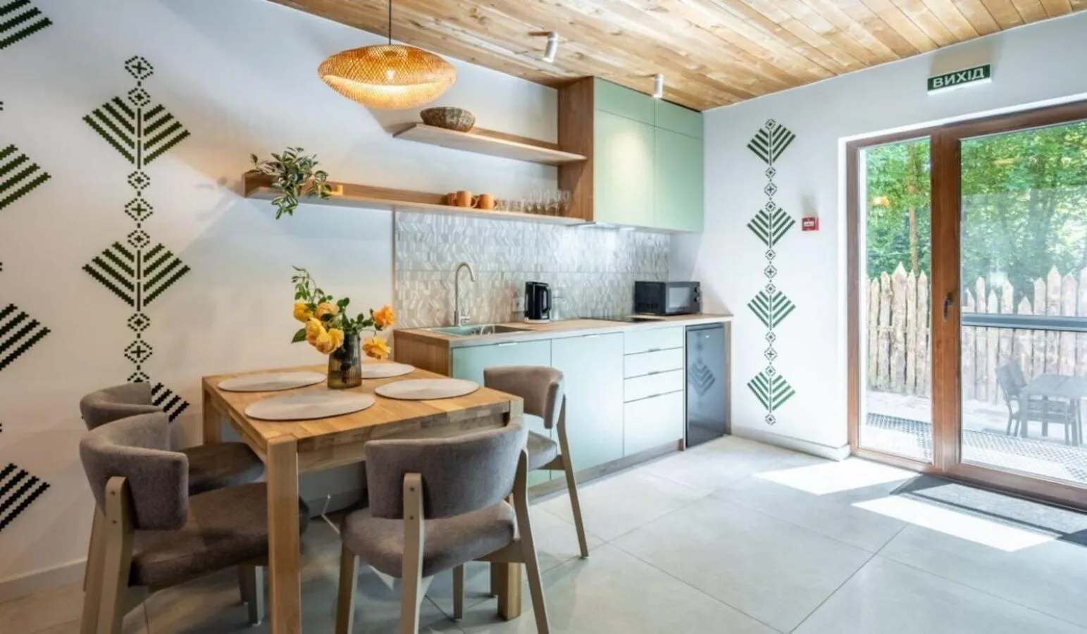 Kitchen or kitchenette in Drevny Grad Park-hotel