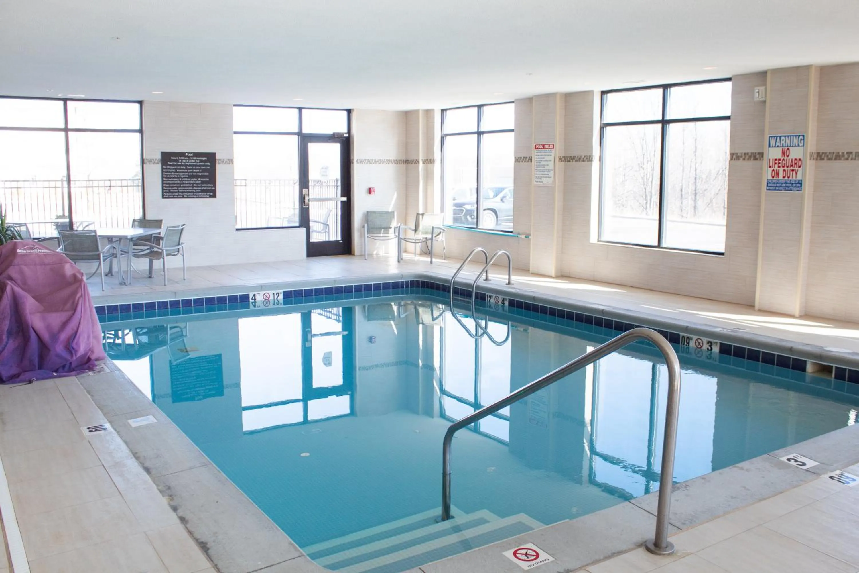 Pool view in Hampton Inn & Suites Big Rapids, Mi