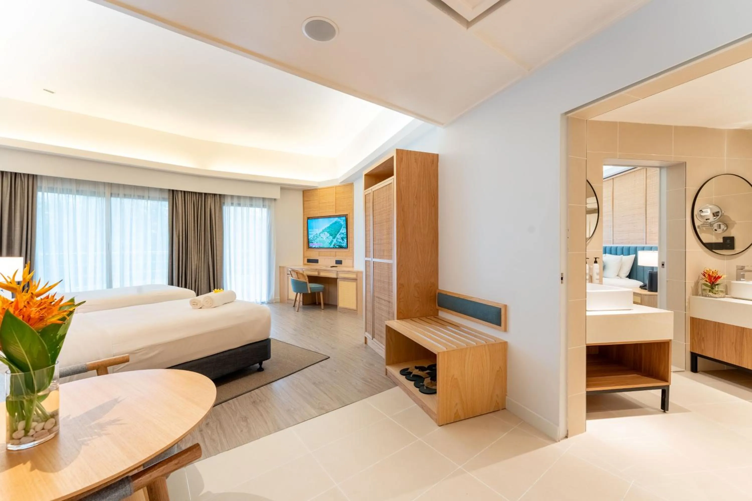 Bed in Swiss-Grand Beach Resort Kuantan