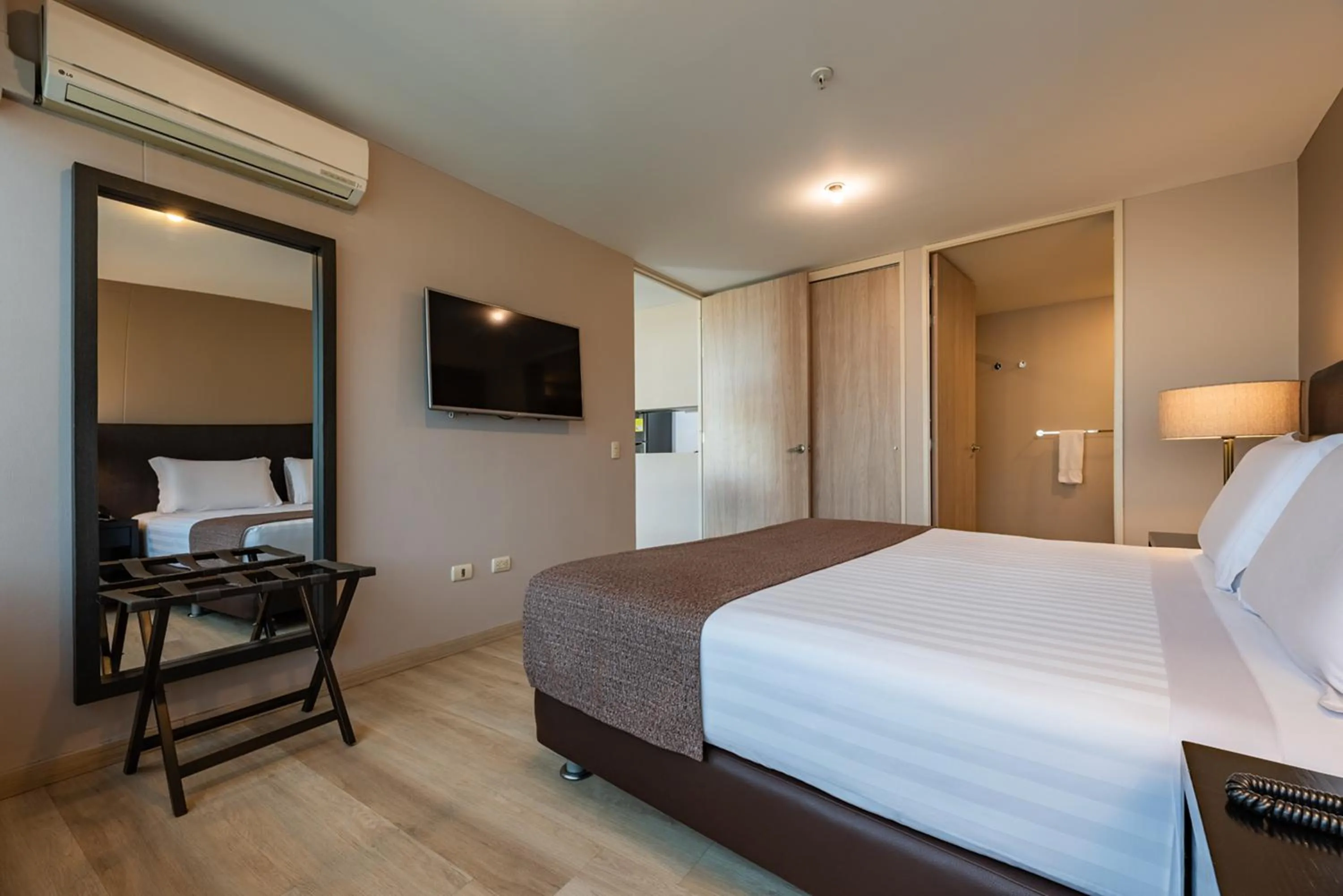 Bed in Estelar Apartamentos Medellin