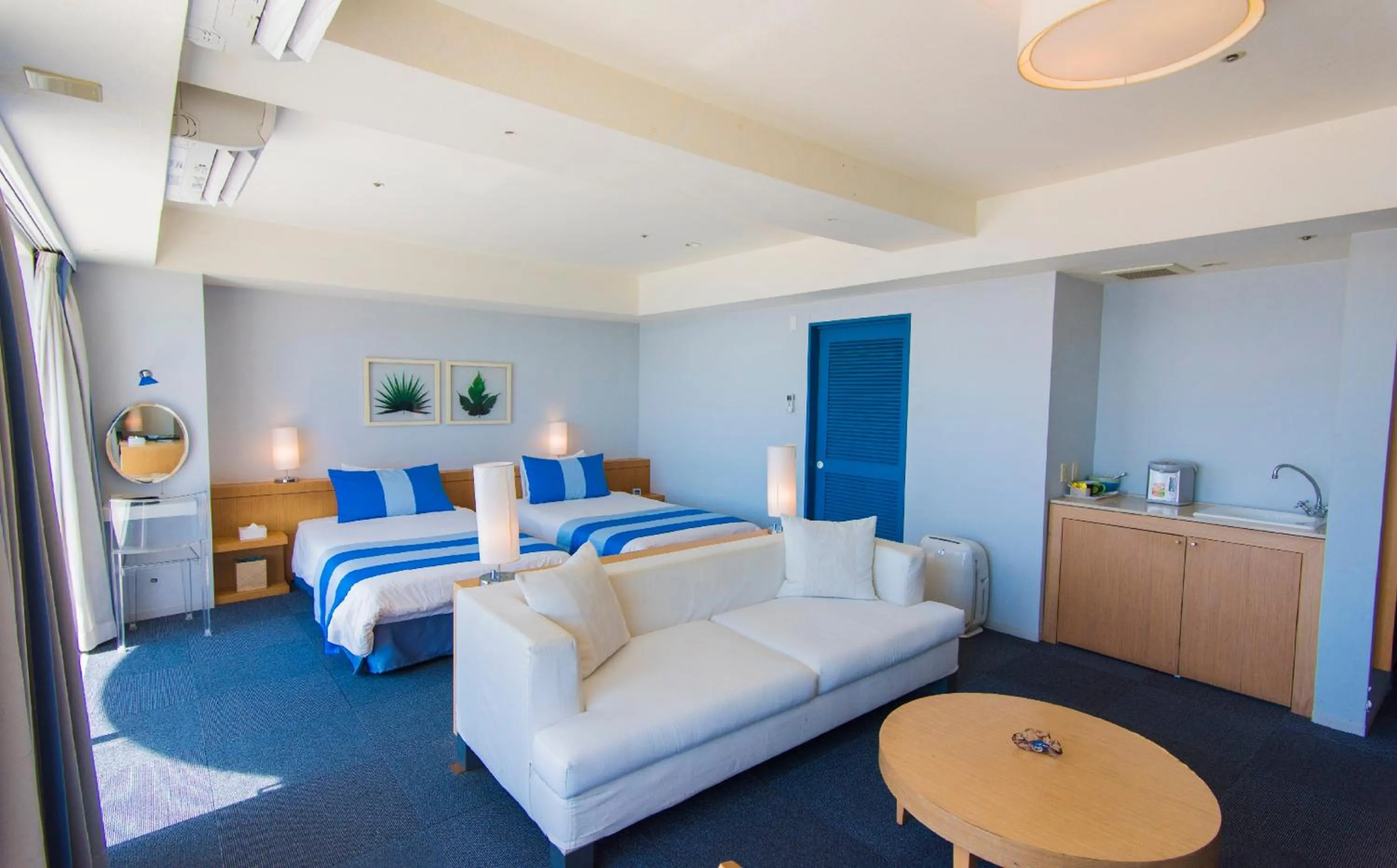 Bed in The Beach Tower Okinawa