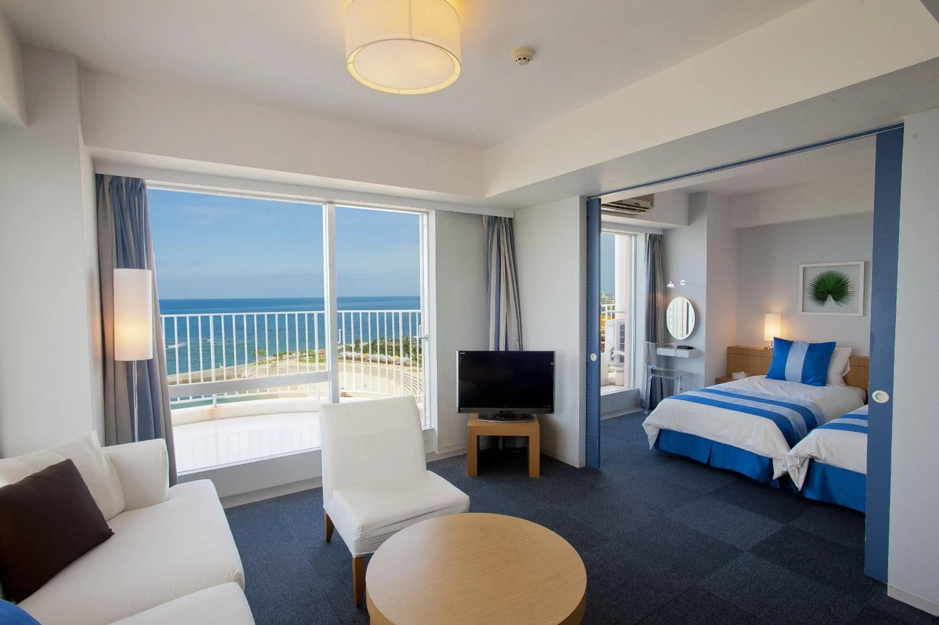 Bed in The Beach Tower Okinawa