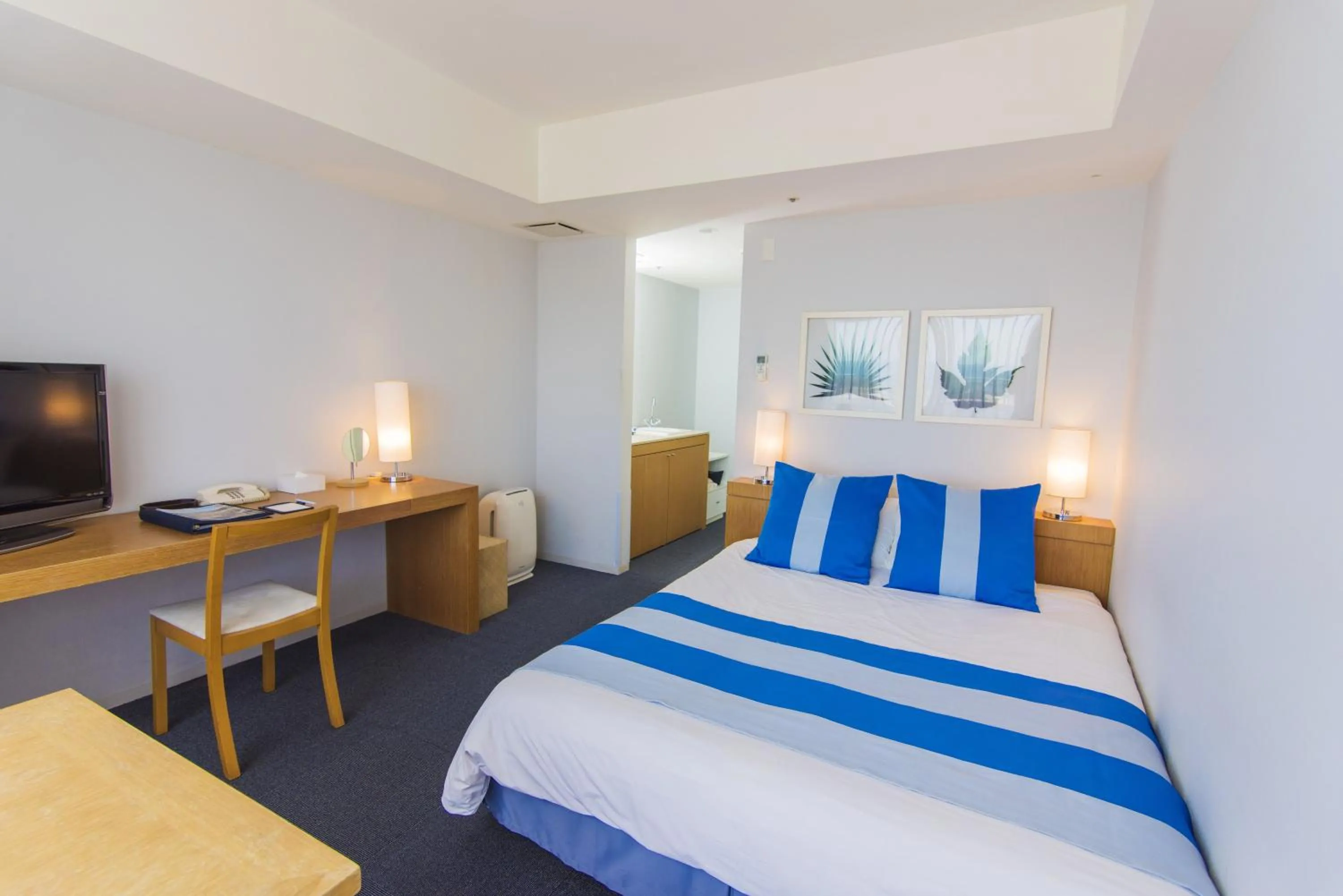 Bed in The Beach Tower Okinawa