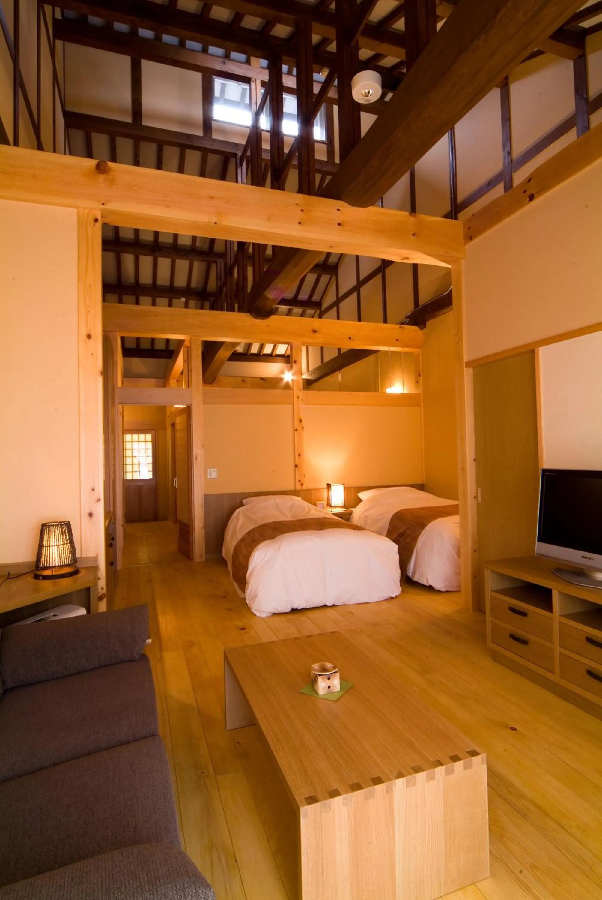 Bed in Miyama Ouan Kyoritsu Resort