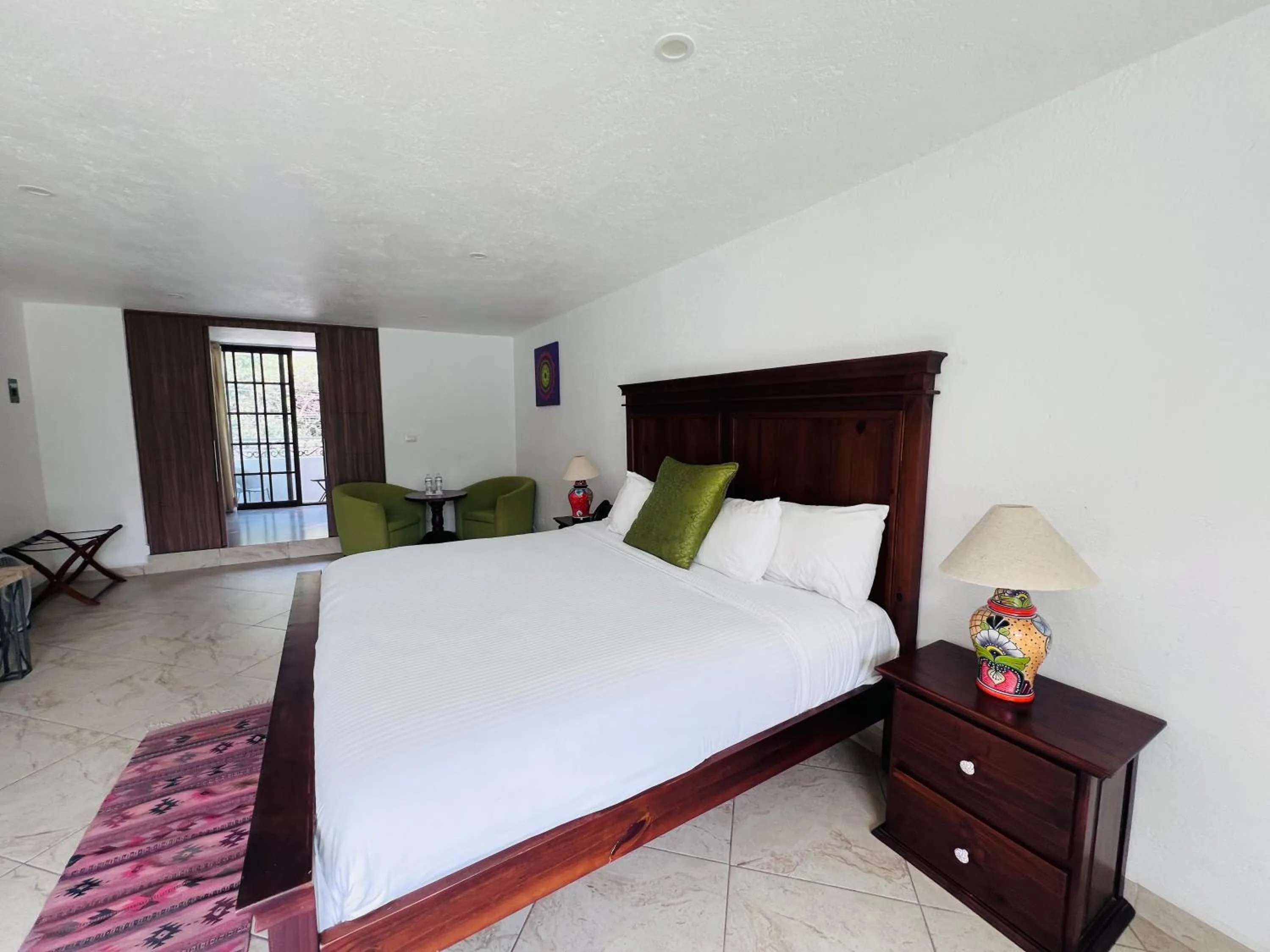 Bed in Hotel Las Puertas de Tepoztlan