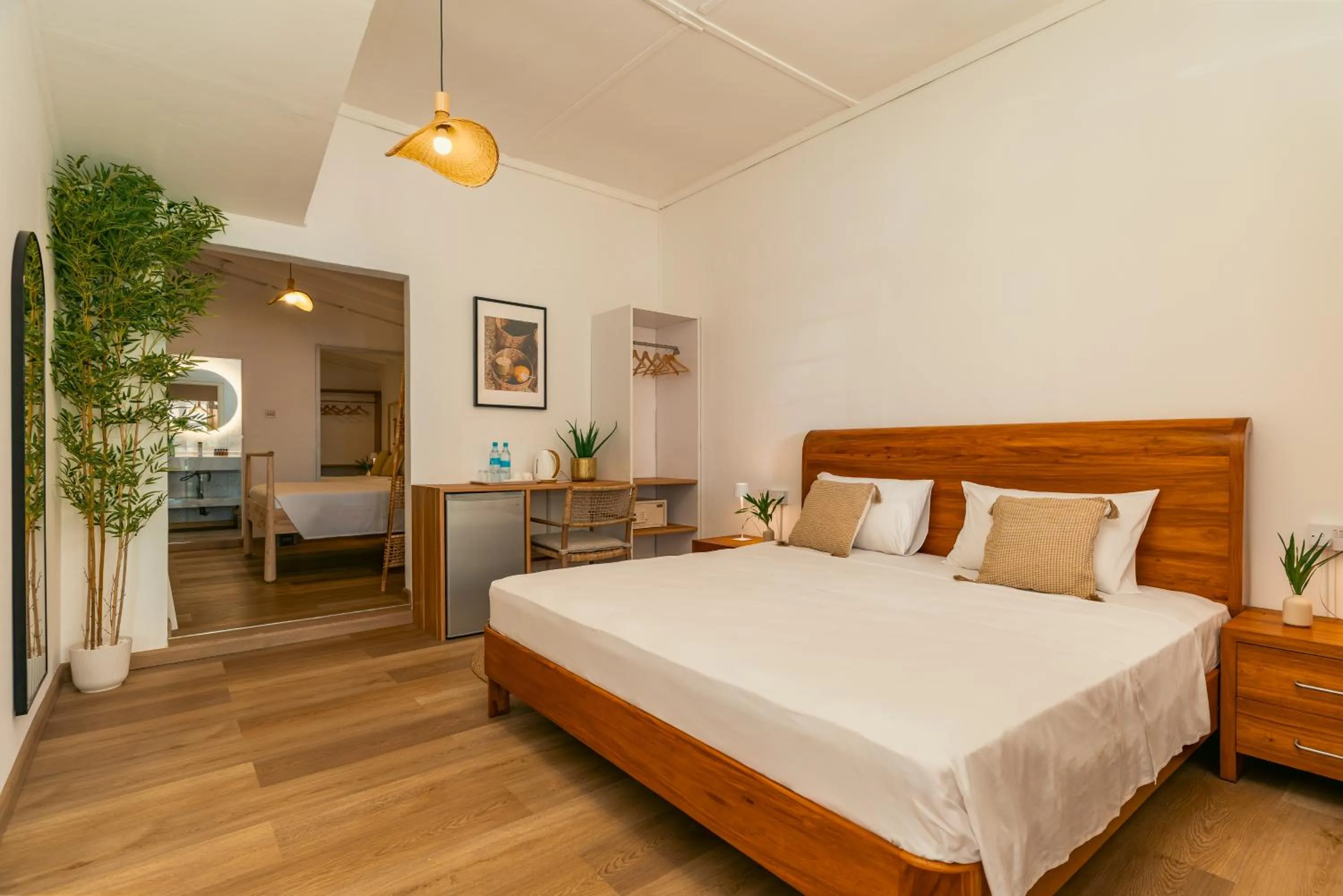 Bed in Beau Vallon Bungalows