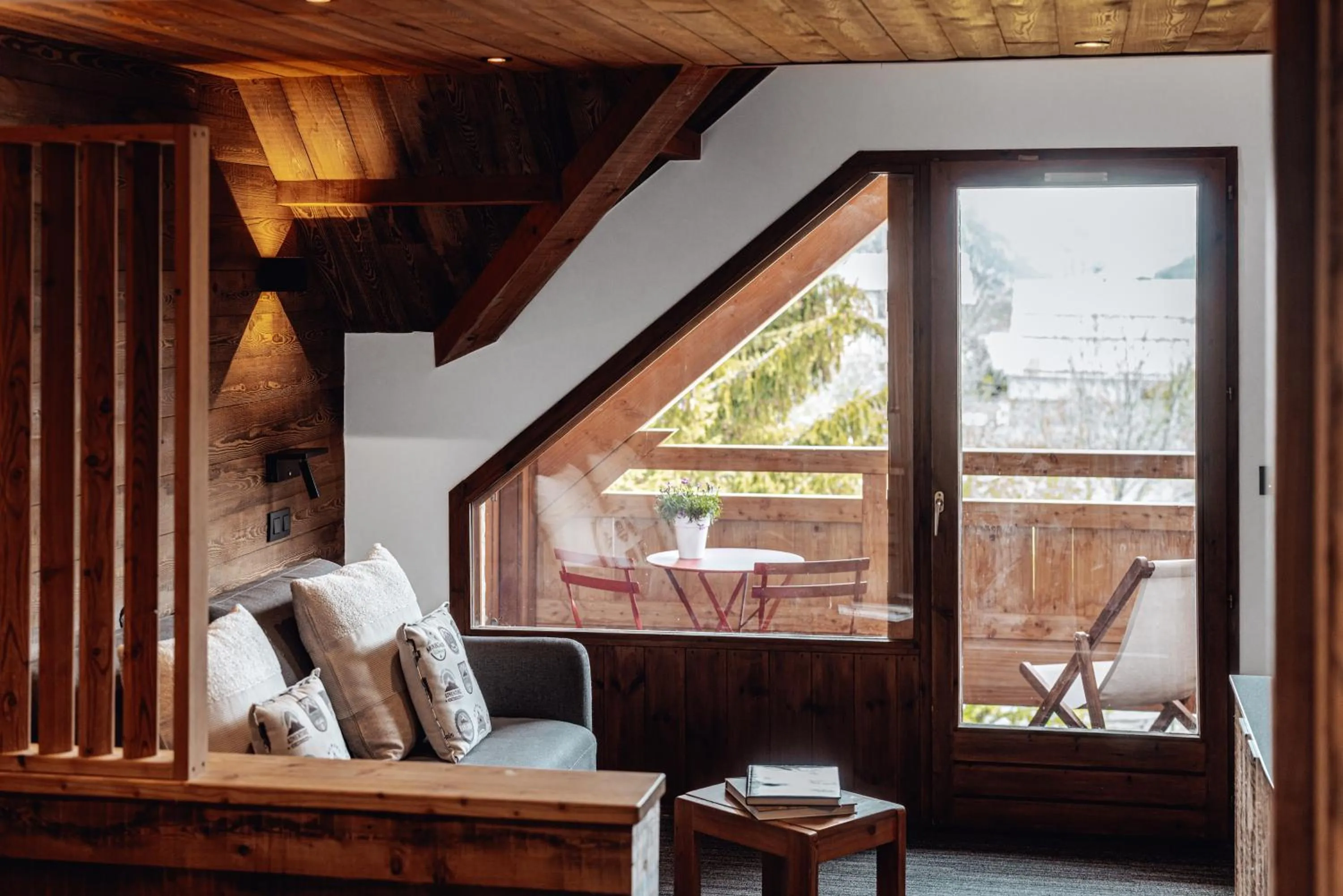 Living room in Alliey & Spa Piscine Appart-hôtel Serre chevalier
