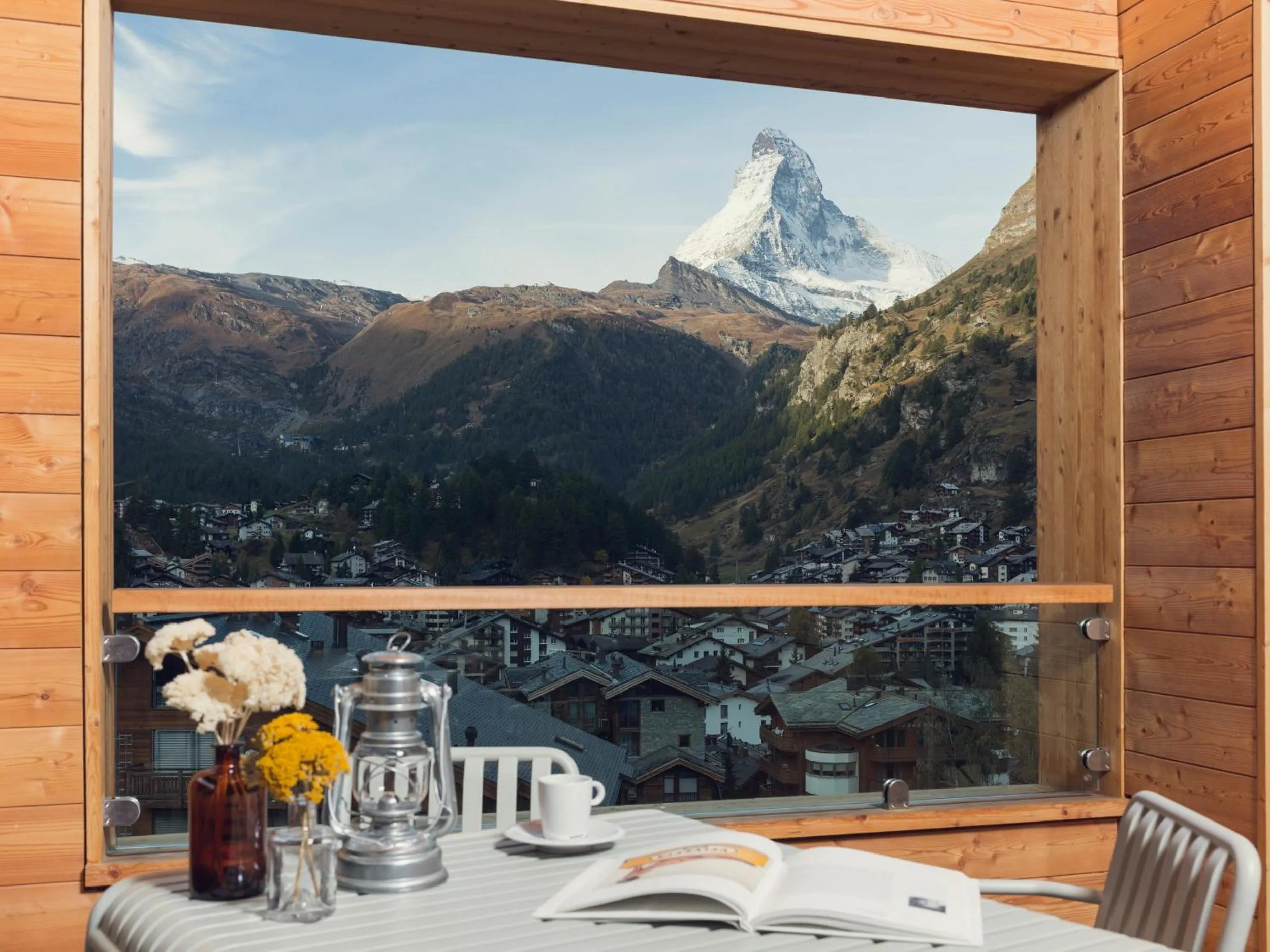 Patio in OVERLOOK Lodge by CERVO Zermatt