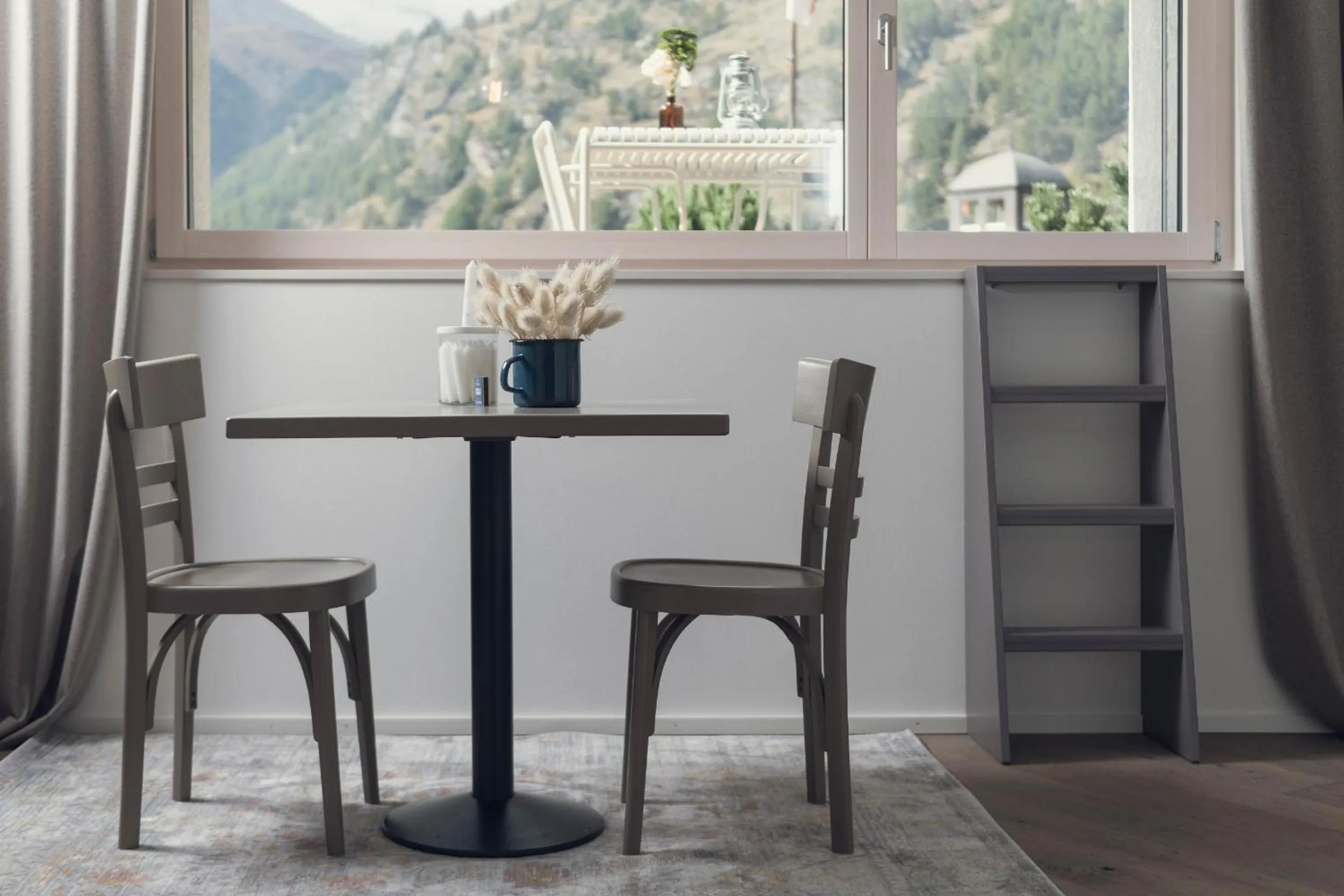 Seating area in OVERLOOK Lodge by CERVO Zermatt