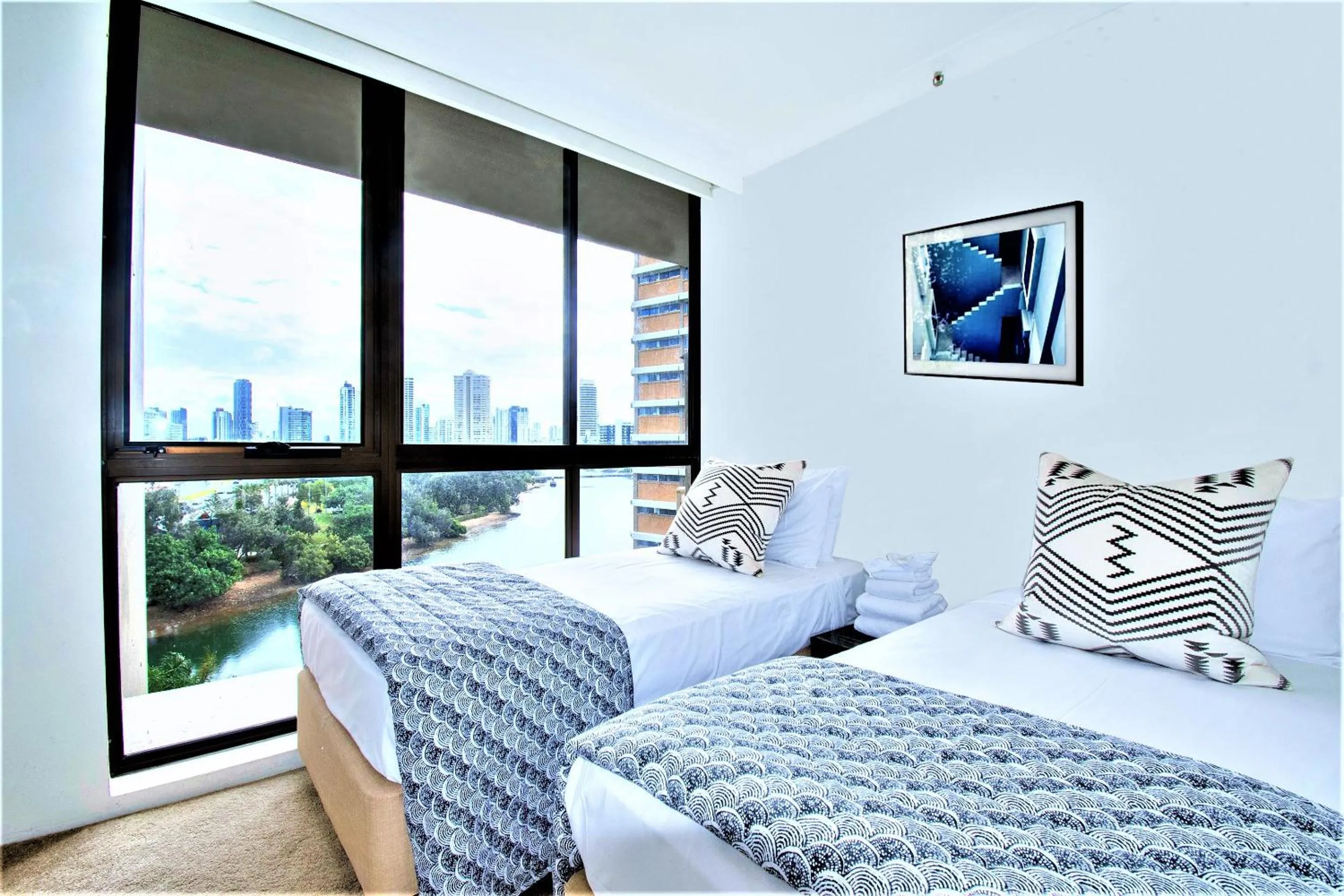 Bedroom in Capricorn One Beachside Holiday Apartments - Official