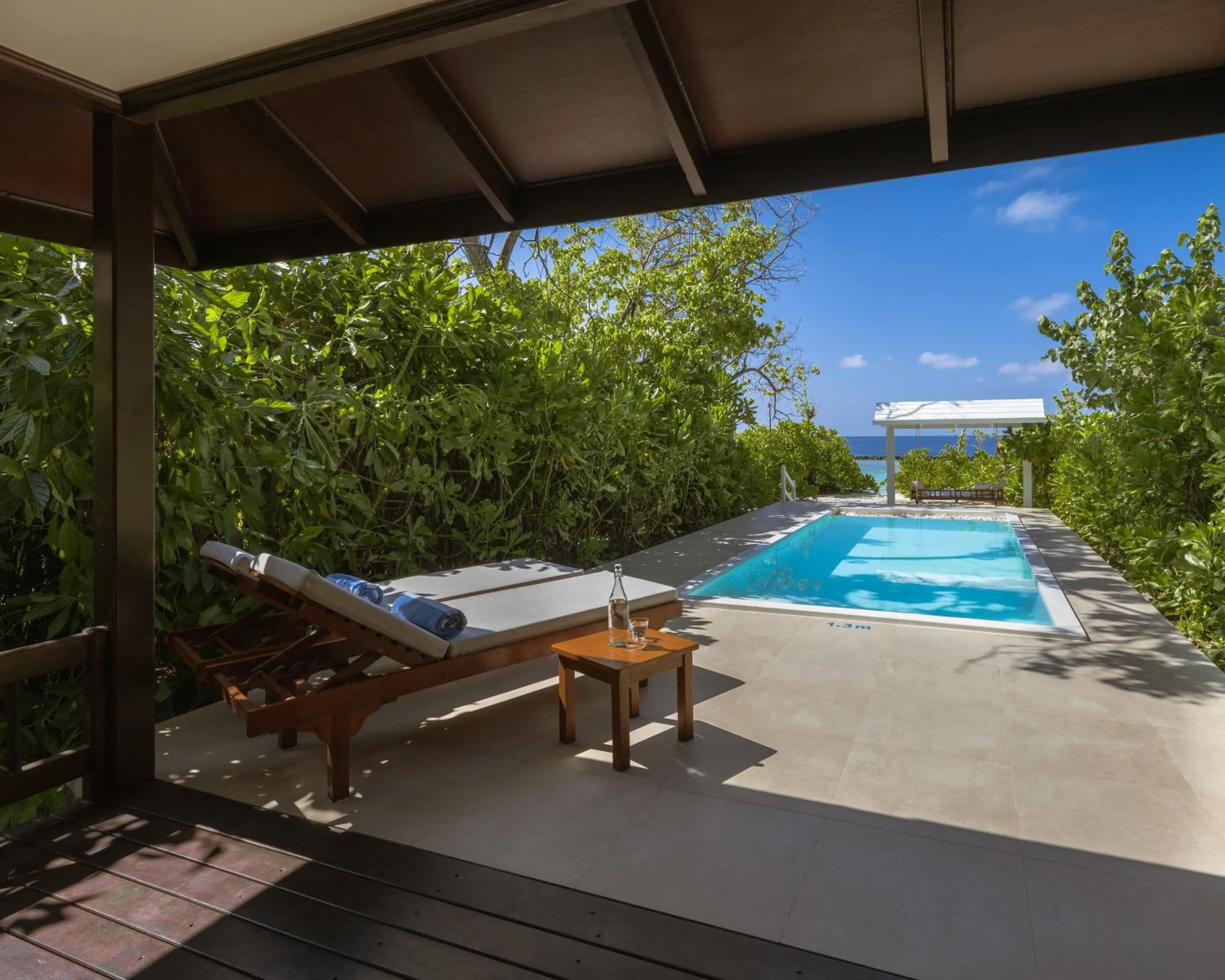 Pool view in Royal Island Resort Maldives