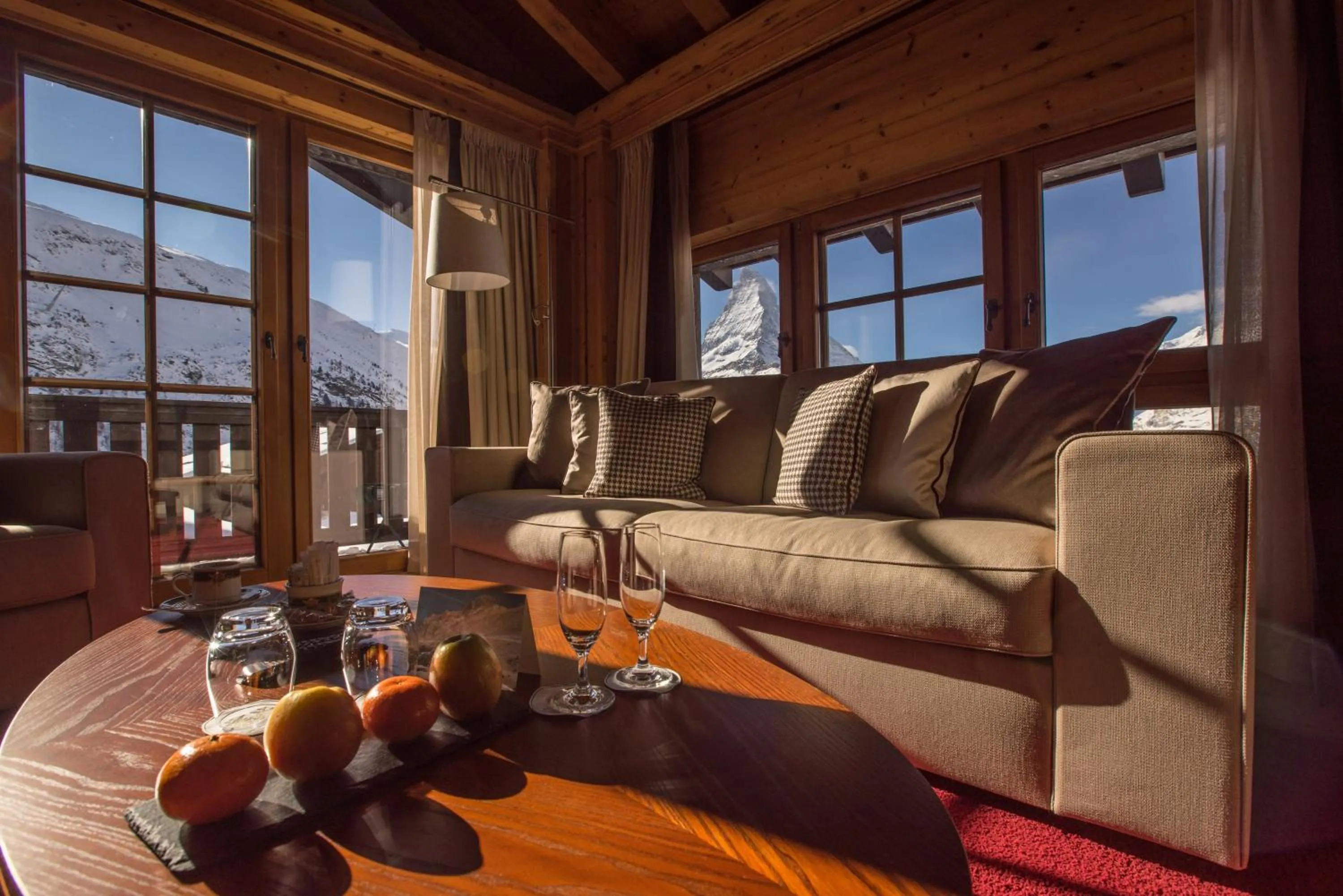 Living room in Riffelalp Resort 2222m Ski-in & Ski-out