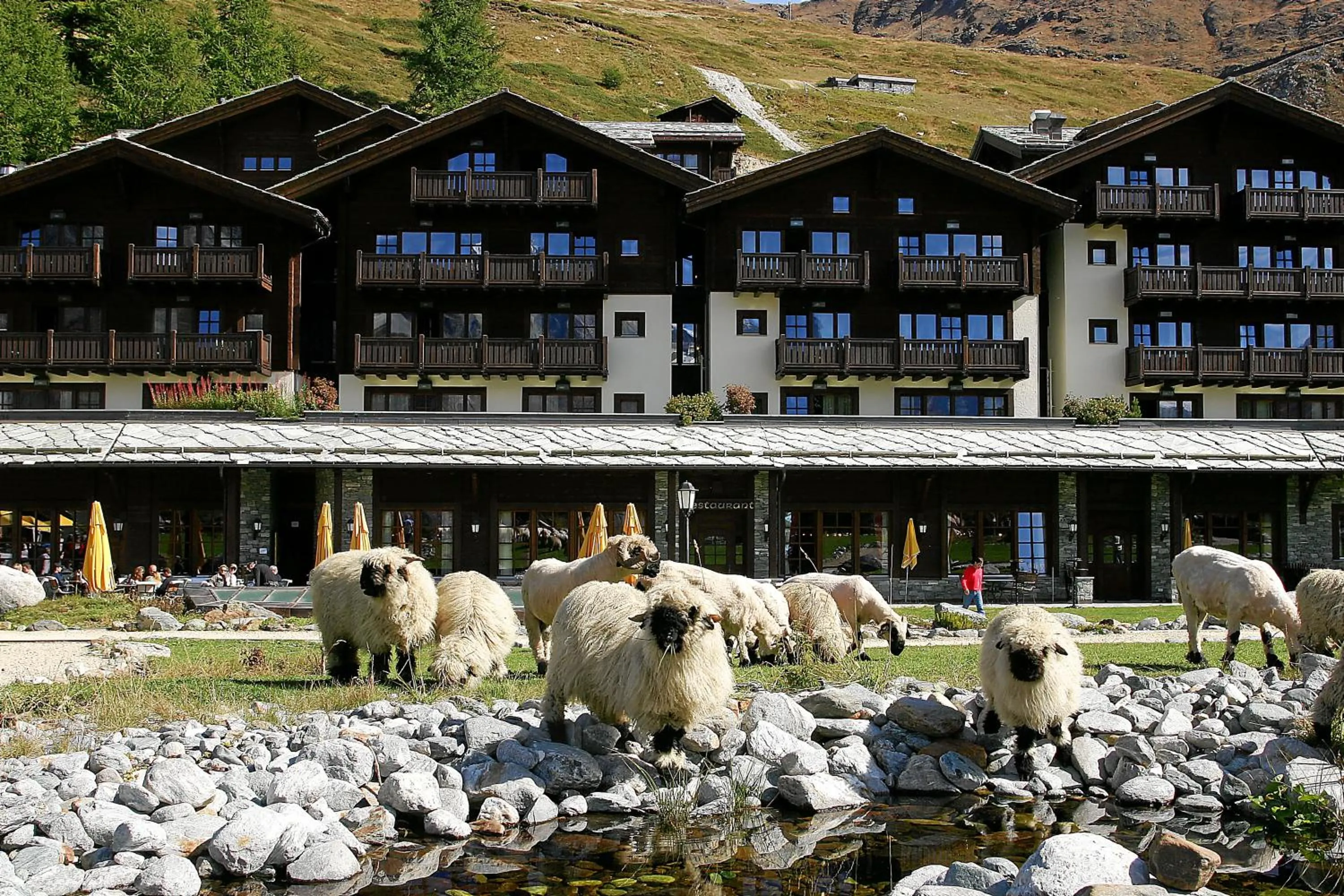 Facade/entrance in Riffelalp Resort 2222m Ski-in & Ski-out