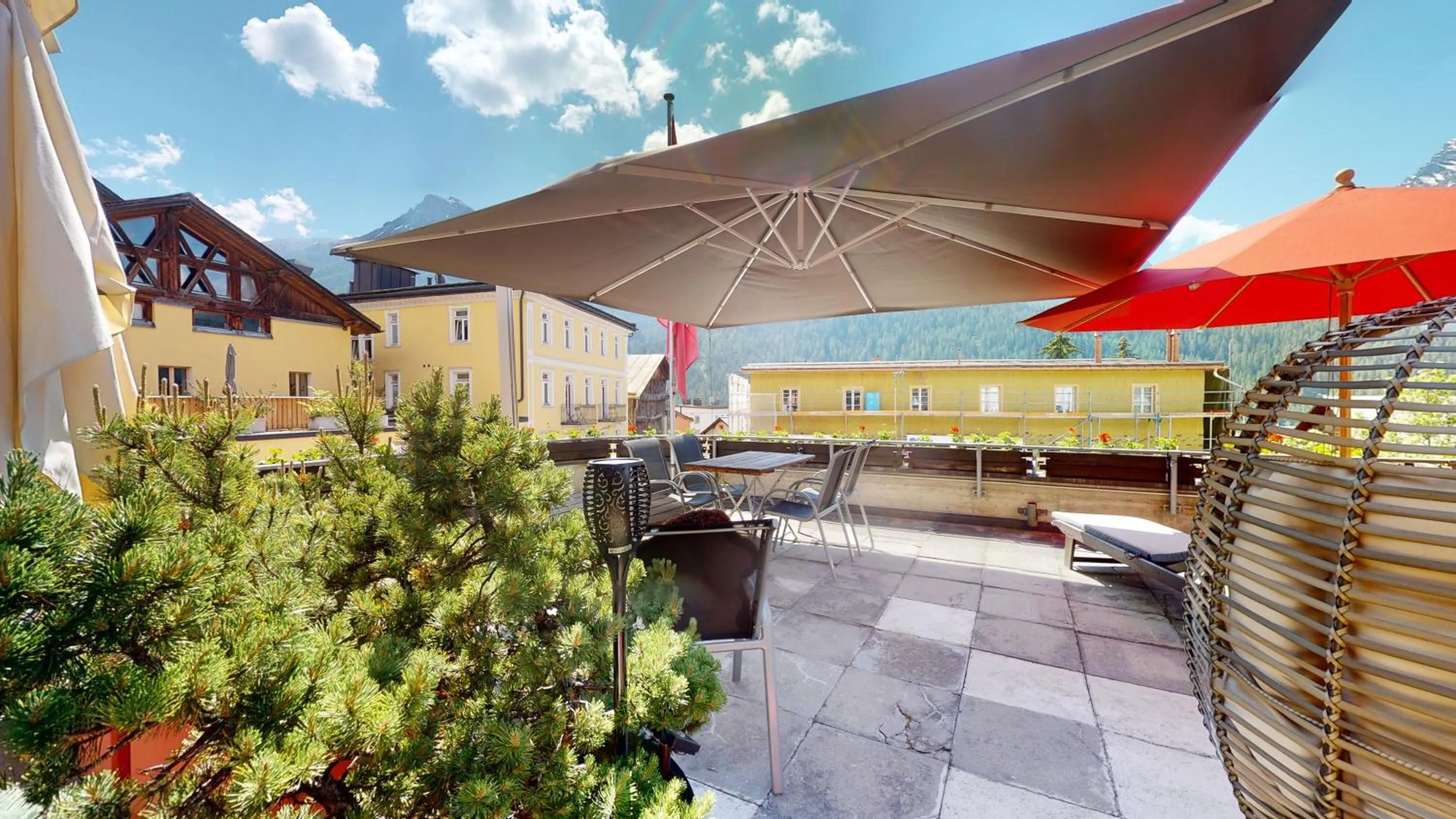 sunbed in Hotel Traube