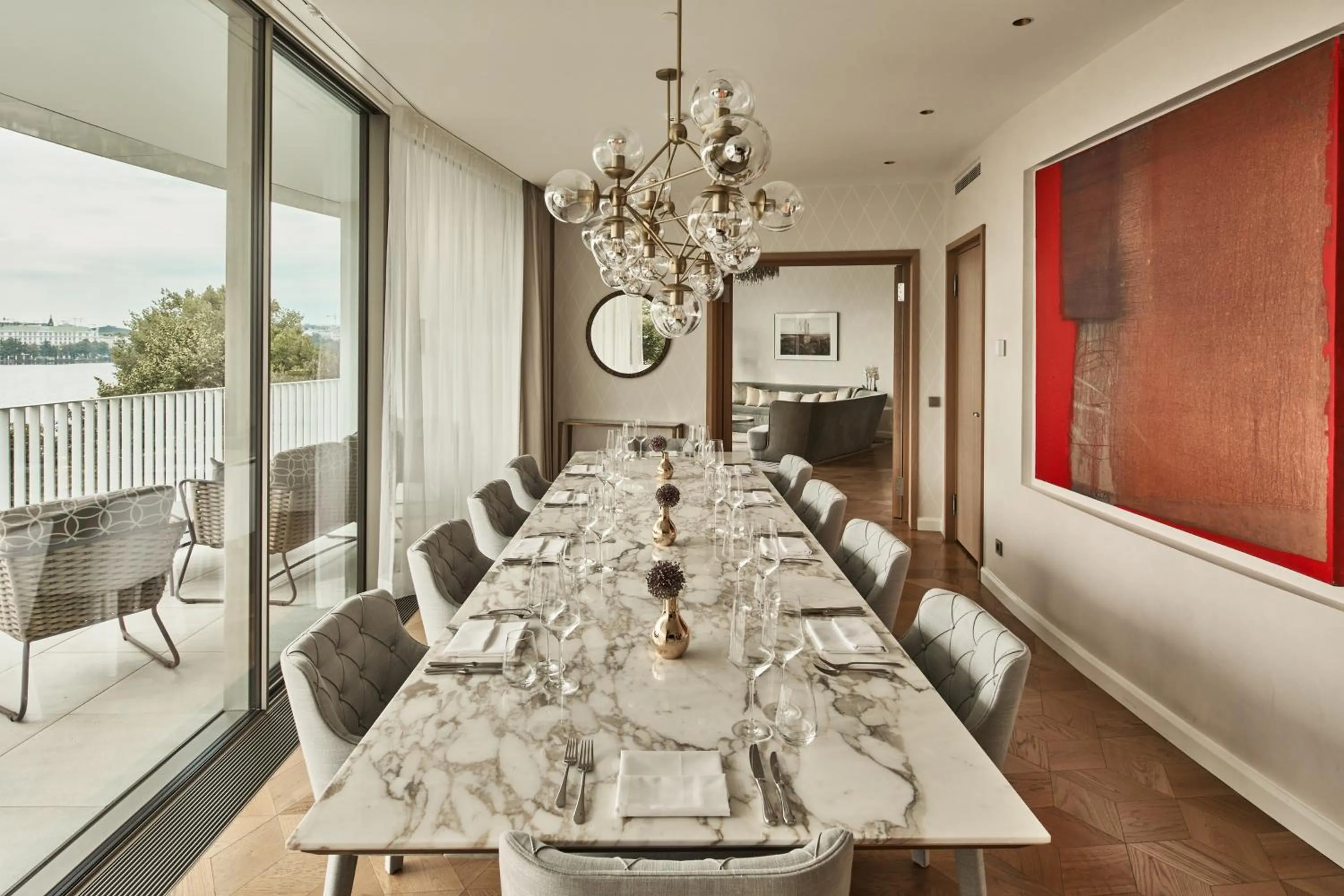 Living room in The Fontenay Hamburg