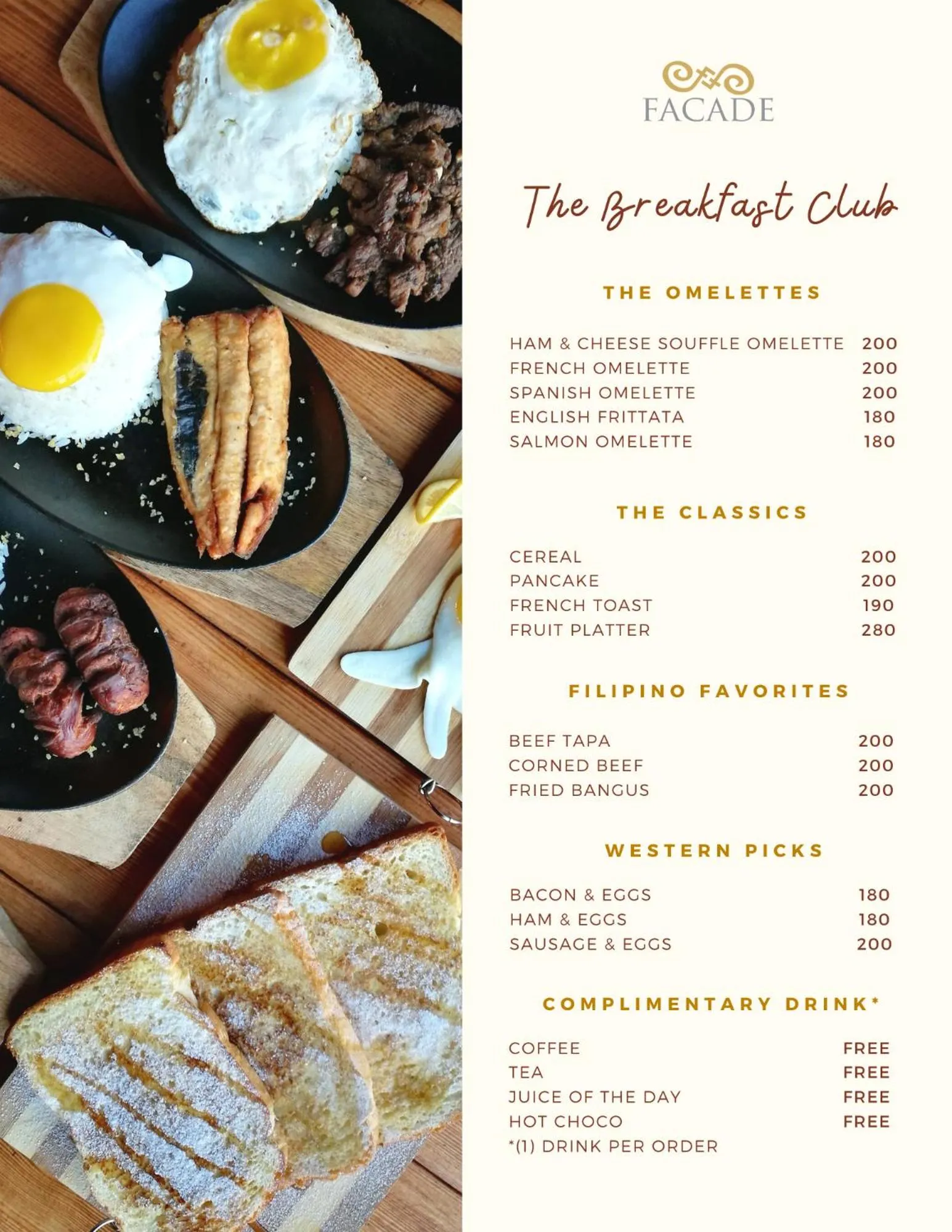 Breakfast in Facade Hotel