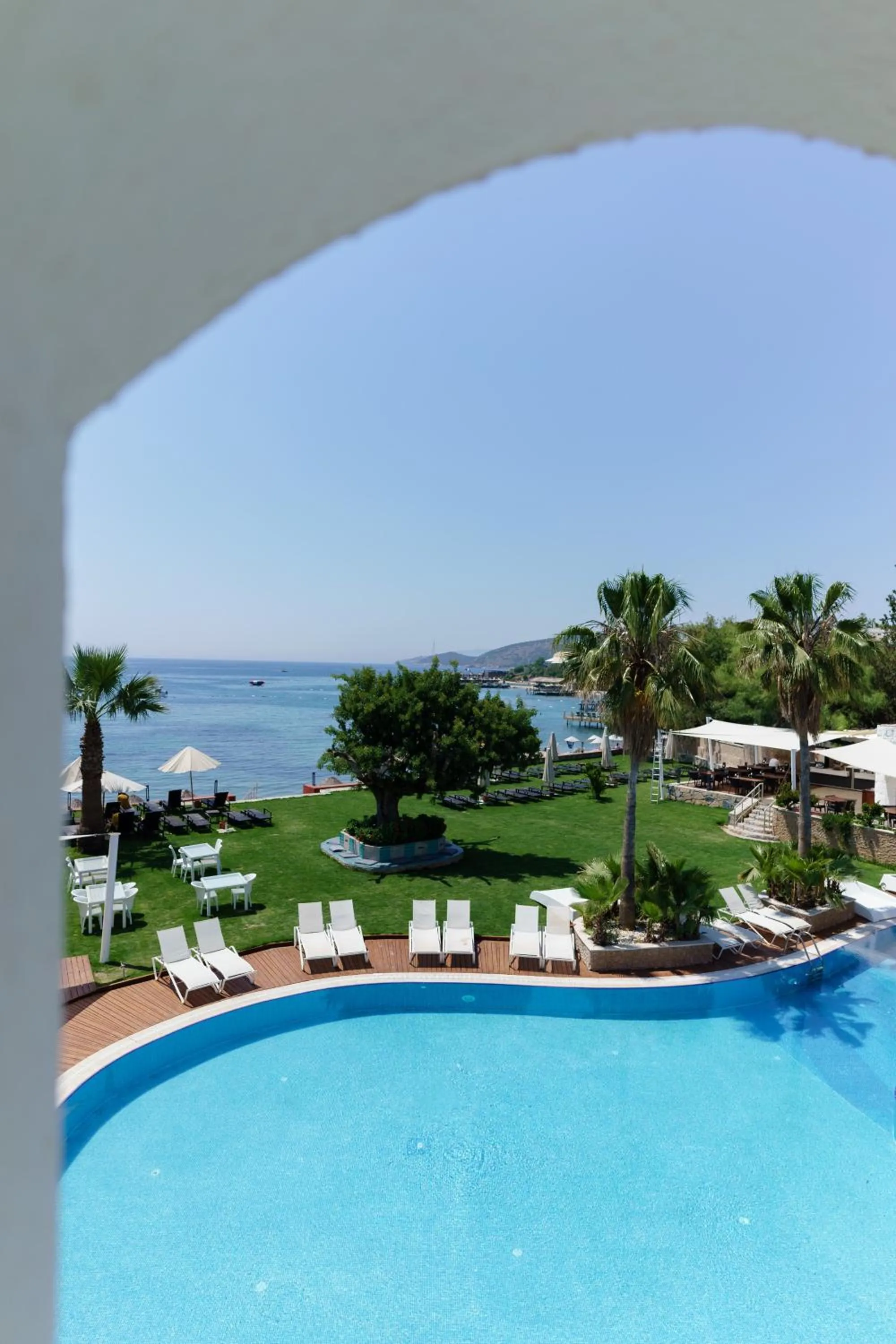 Pool view in Costa Luvi Hotel Bodrum - All Inclusive