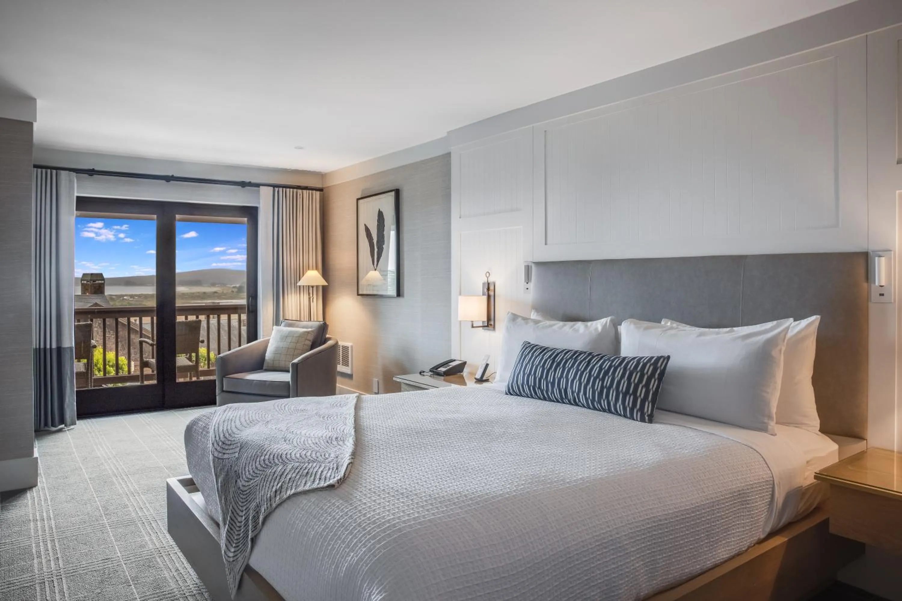 Bed in The Lodge at Bodega Bay