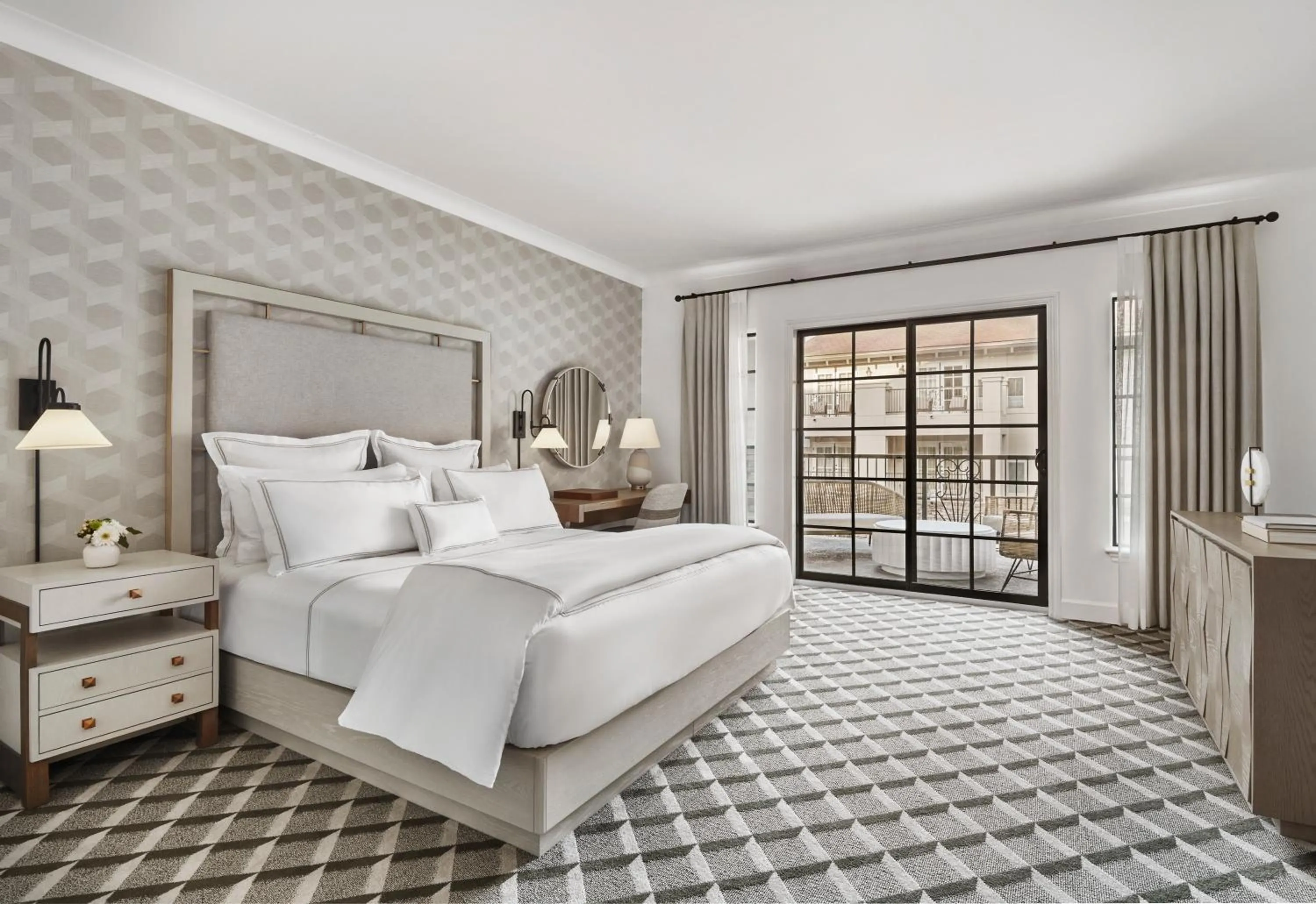 Bed in The Meritage Resort and Spa