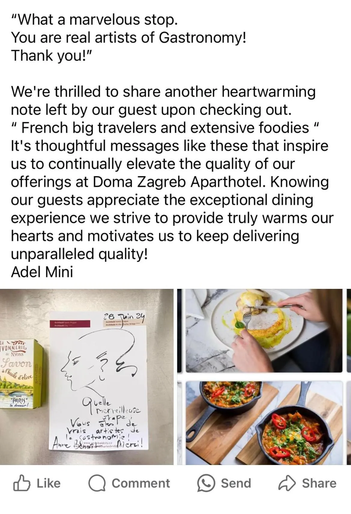 Food in Doma Zagreb Aparthotel