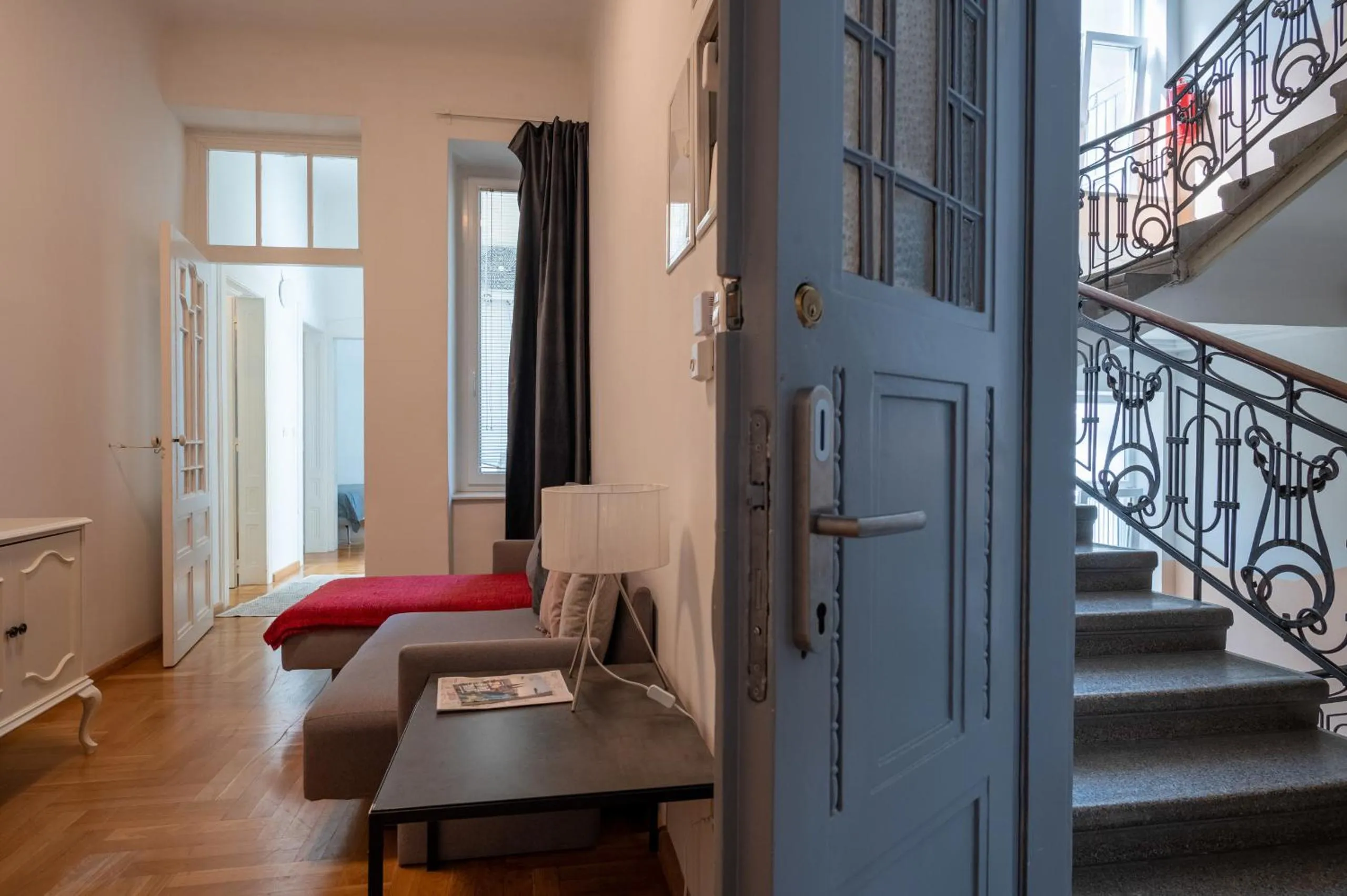 Seating area, Bed in Doma Zagreb Aparthotel