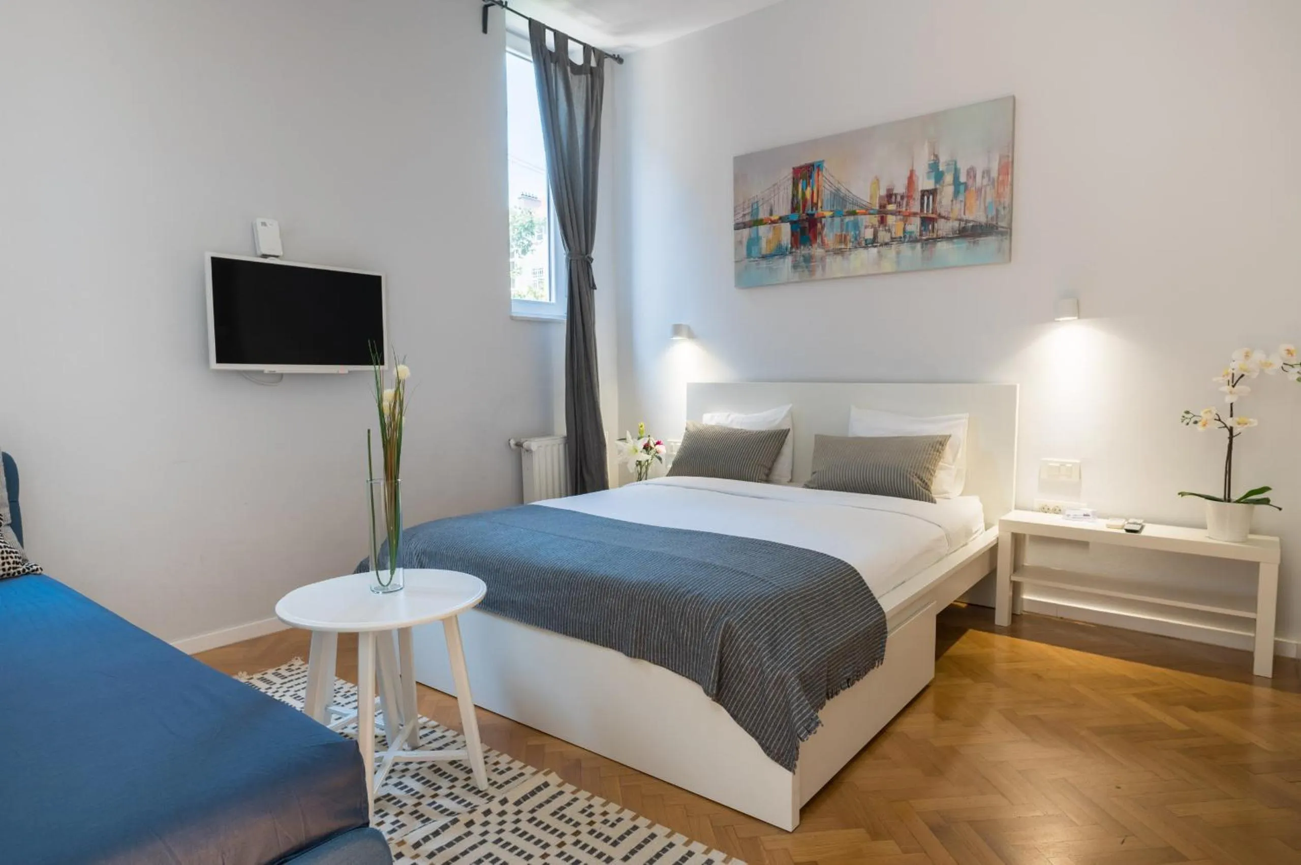 Bedroom, Bed in Doma Zagreb Aparthotel