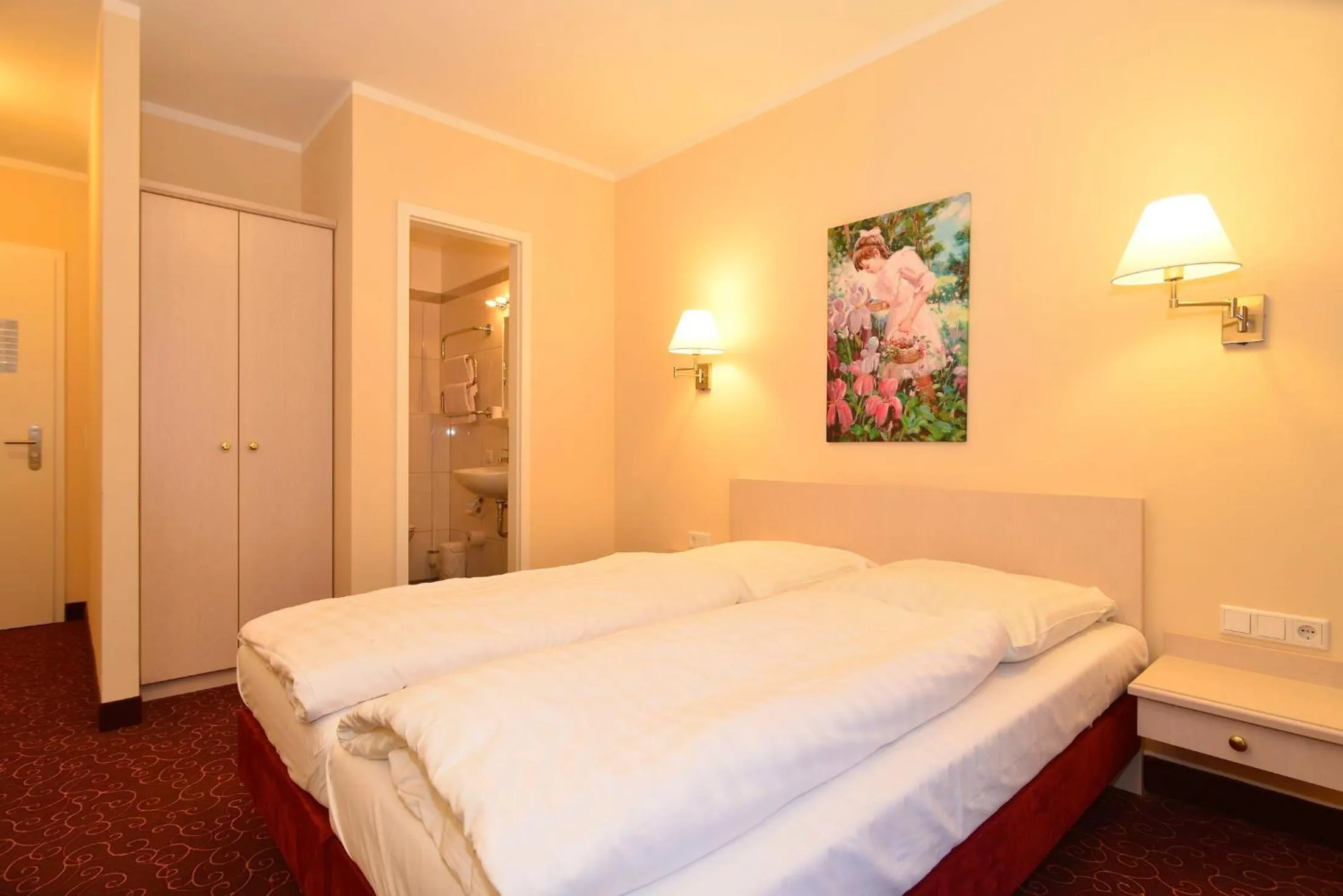 Bed in Hotel Behrmann